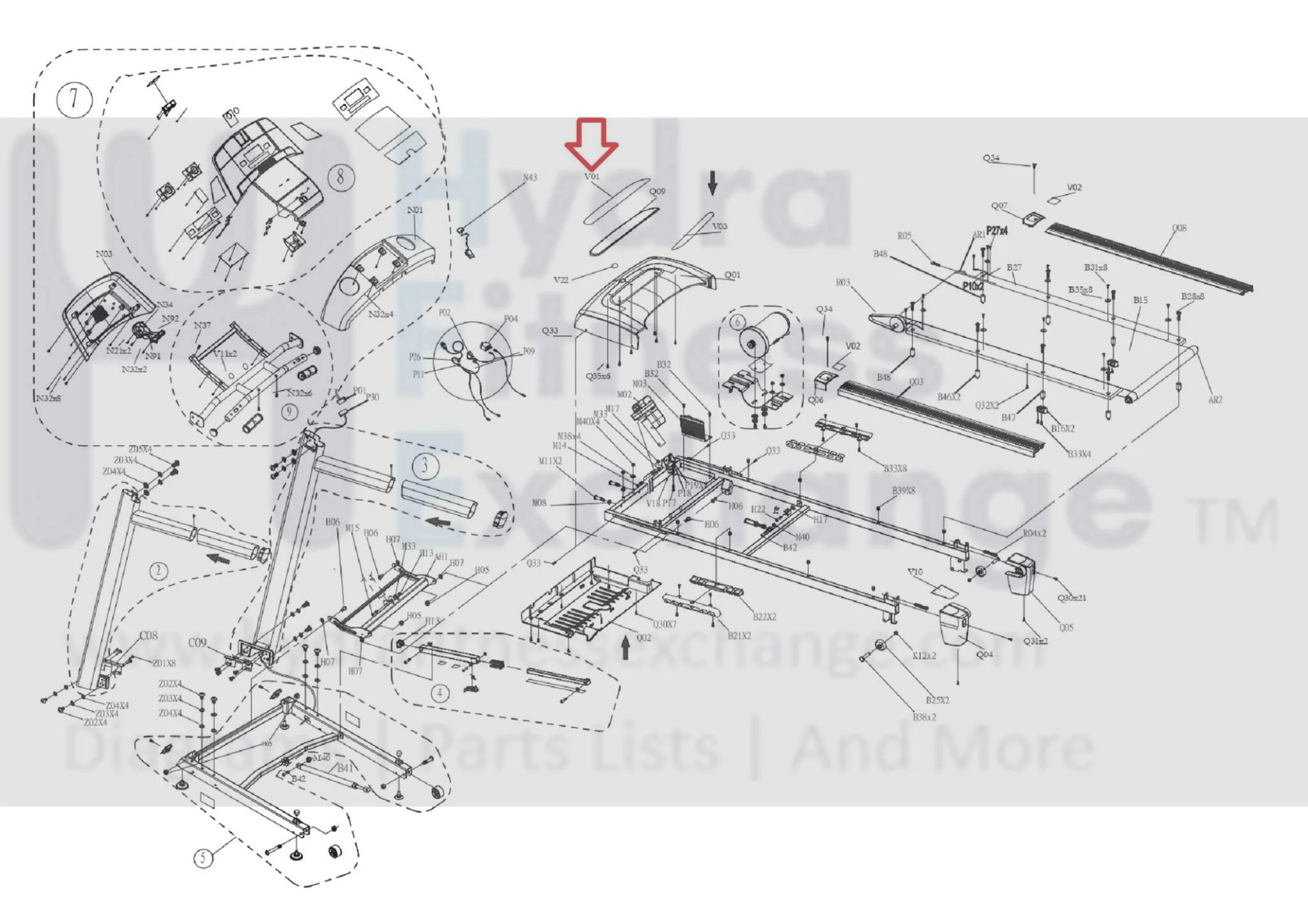 Horizon Fitness CT7.1 Treadmill Upper Motor Sticker Cover 1000104282 - Image 3
