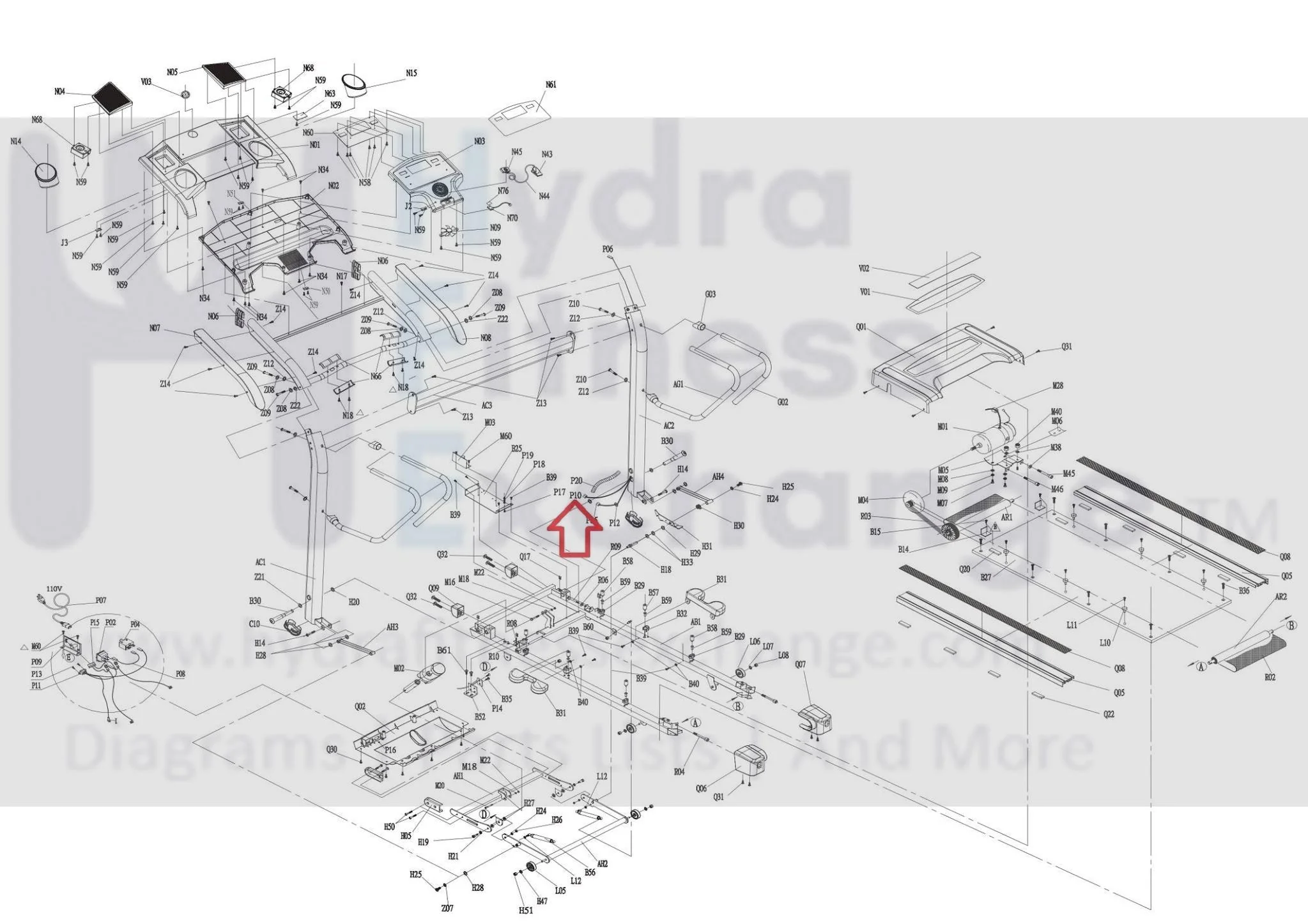 Horizon Fitness CT83 T82 T83 T901 T84 GS1035T T700 T800 Treadmill Speaker Board Connecting Cable Wire Harness 075250 - Image 3