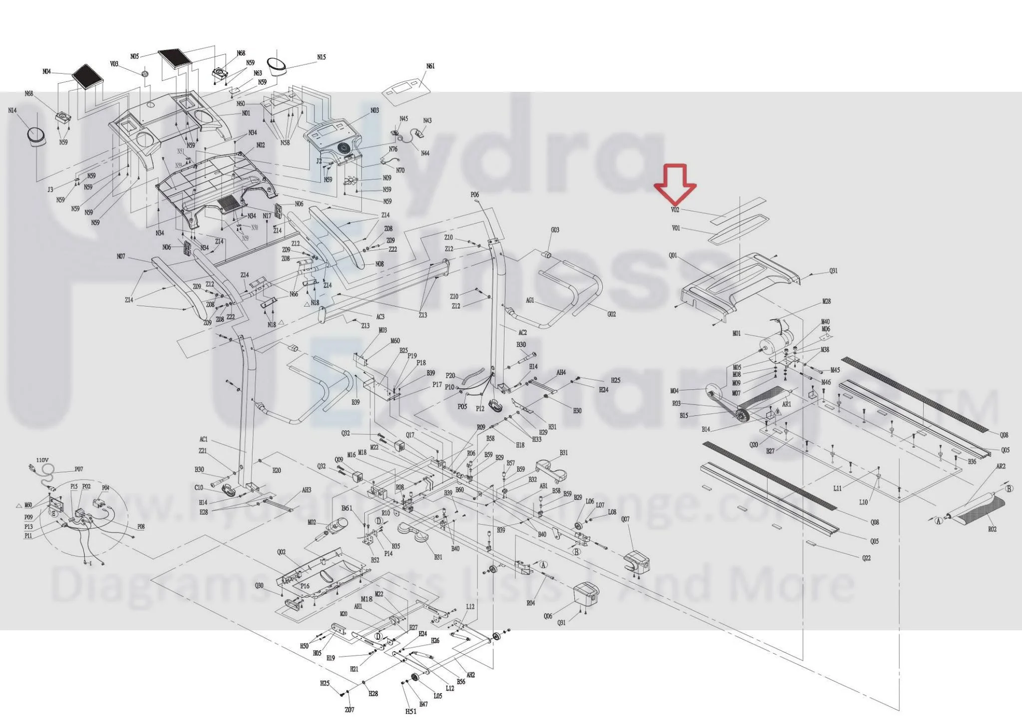Horizon Fitness CT83 Treadmill Decal Motor Cover 079932 - Image 3