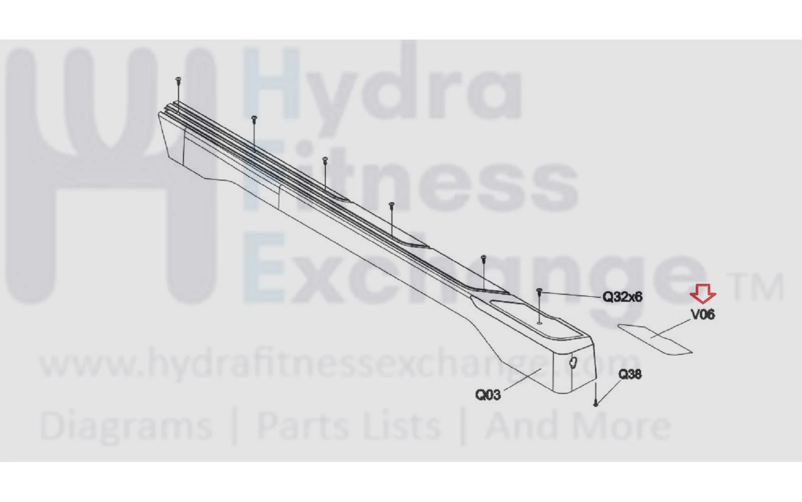 Horizon Fitness CT9.3 - T303-TM444 Treadmill Left Model Label End Cap 1000229632 - Image 2