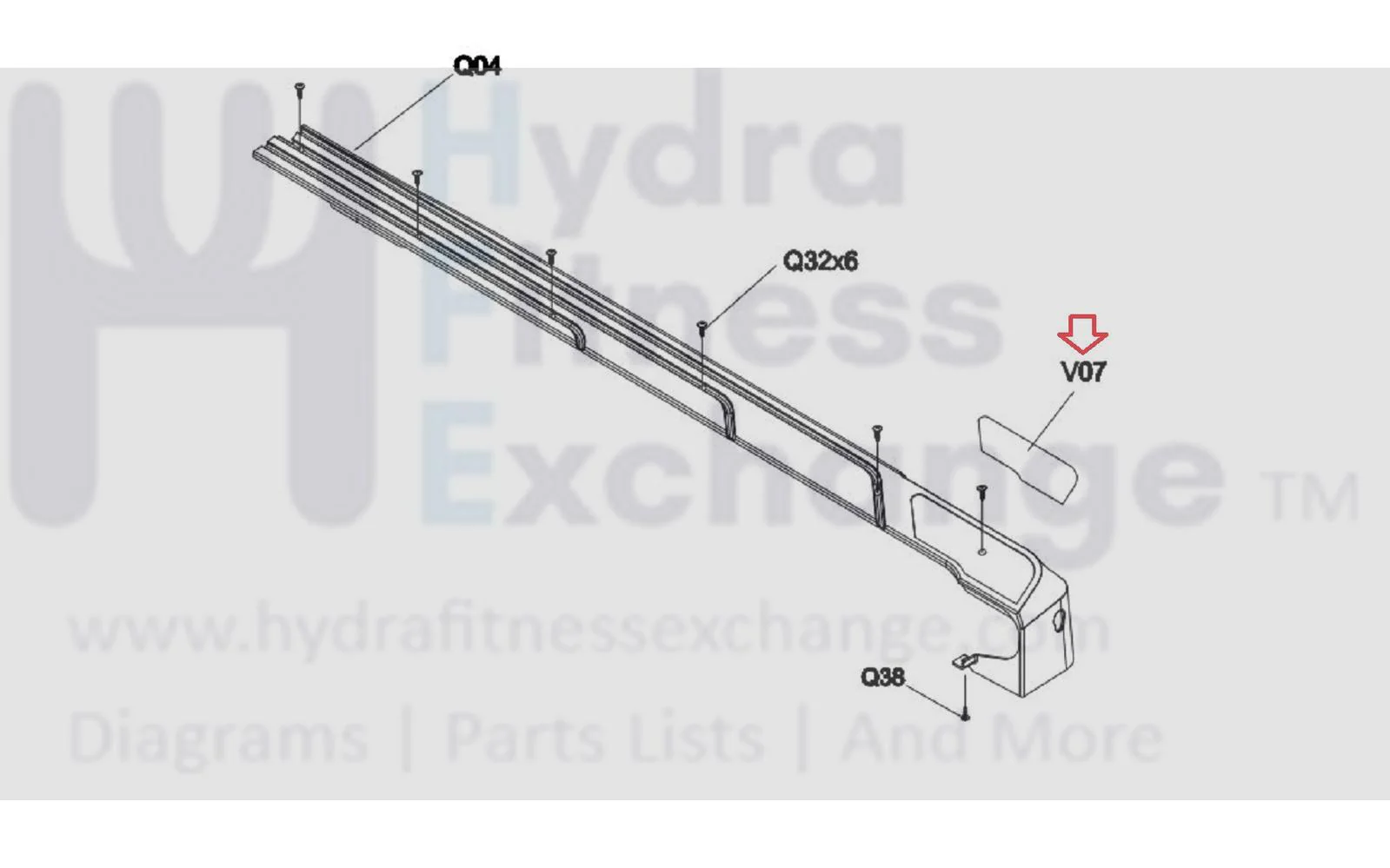 Horizon Fitness CT9.3 -T303-TM444 Treadmill Right Model Label End Cap 1000229633 - Image 2