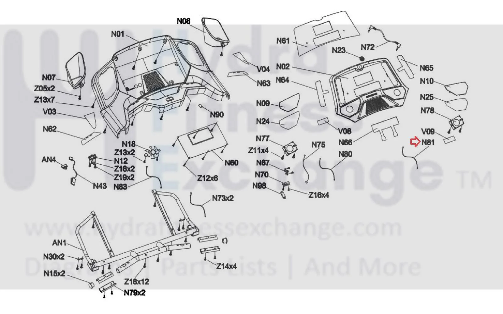 Horizon Fitness CT9.3 T303 Treadmill Power Control Board Connected Wire 1000091368 - Image 2