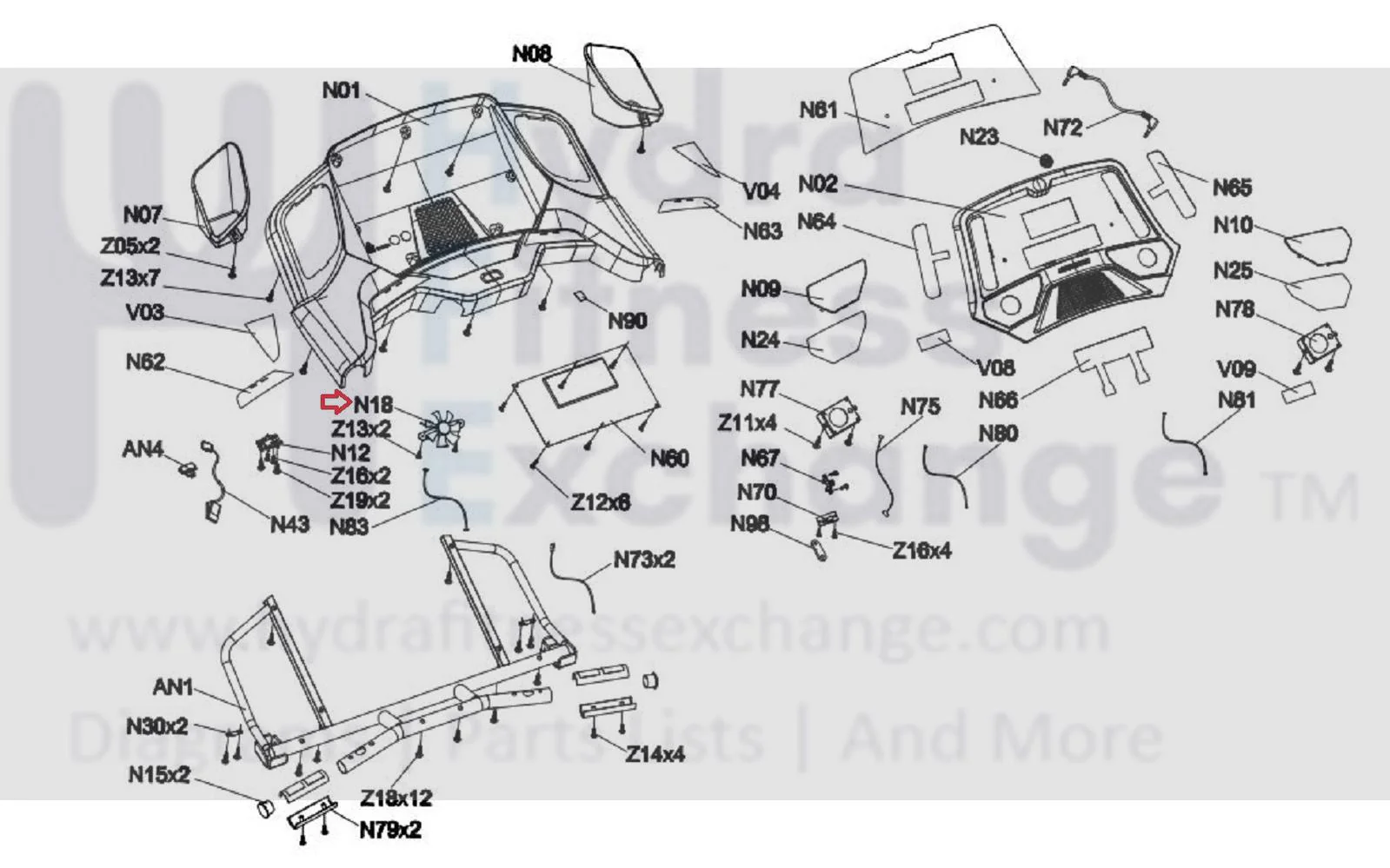 Horizon Fitness CT9.3- TM444B T100-TM629C T303-TM444 Treadmill Fan 83.5 001846-B - Image 2