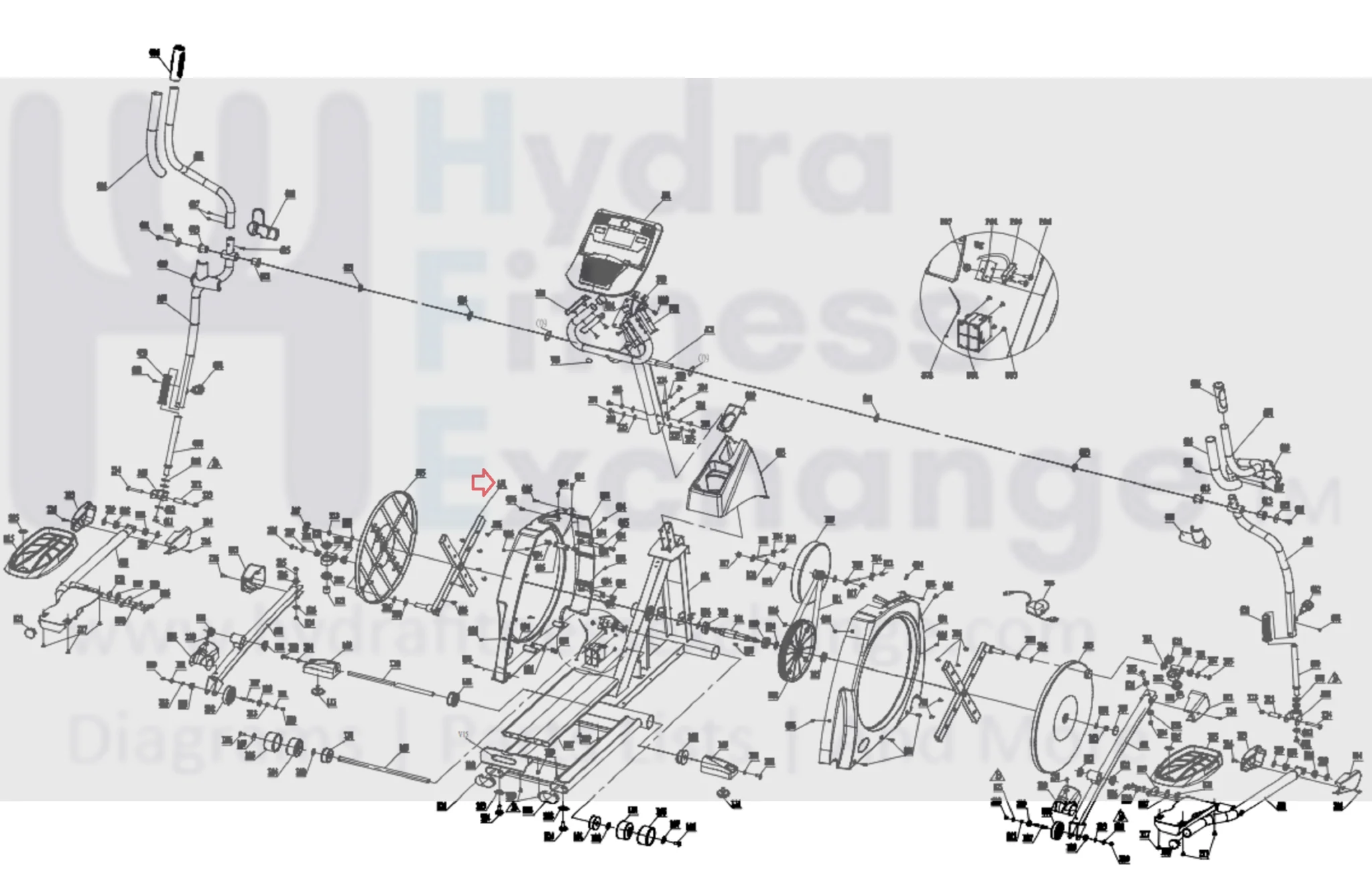 Horizon Fitness CX-66 EX-66 EX-67 Elliptical Crank Arm 1000091136 - Image 2