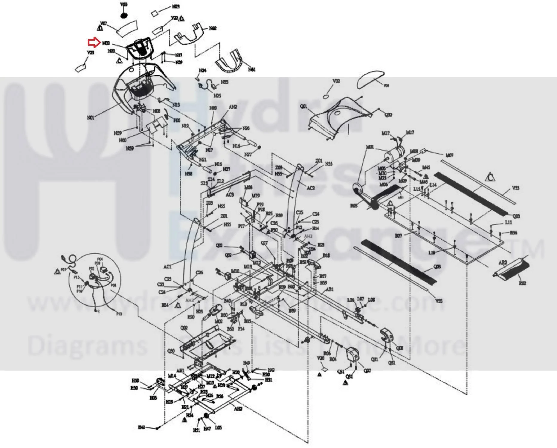 Horizon Fitness Digital Series - DT650 TM165 Treadmill Face Plate 001322-BB - Image 2