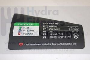 Horizon Fitness DT680 Treadmill Console Decal 039036-AX - Image 2