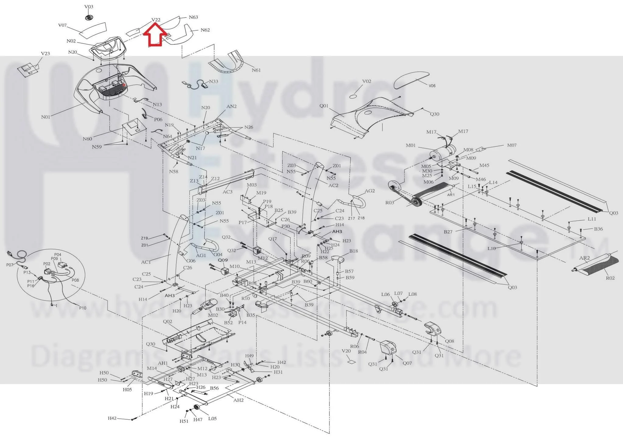 Horizon Fitness DT680 Treadmill Console Decal 039036-AX - Image 3