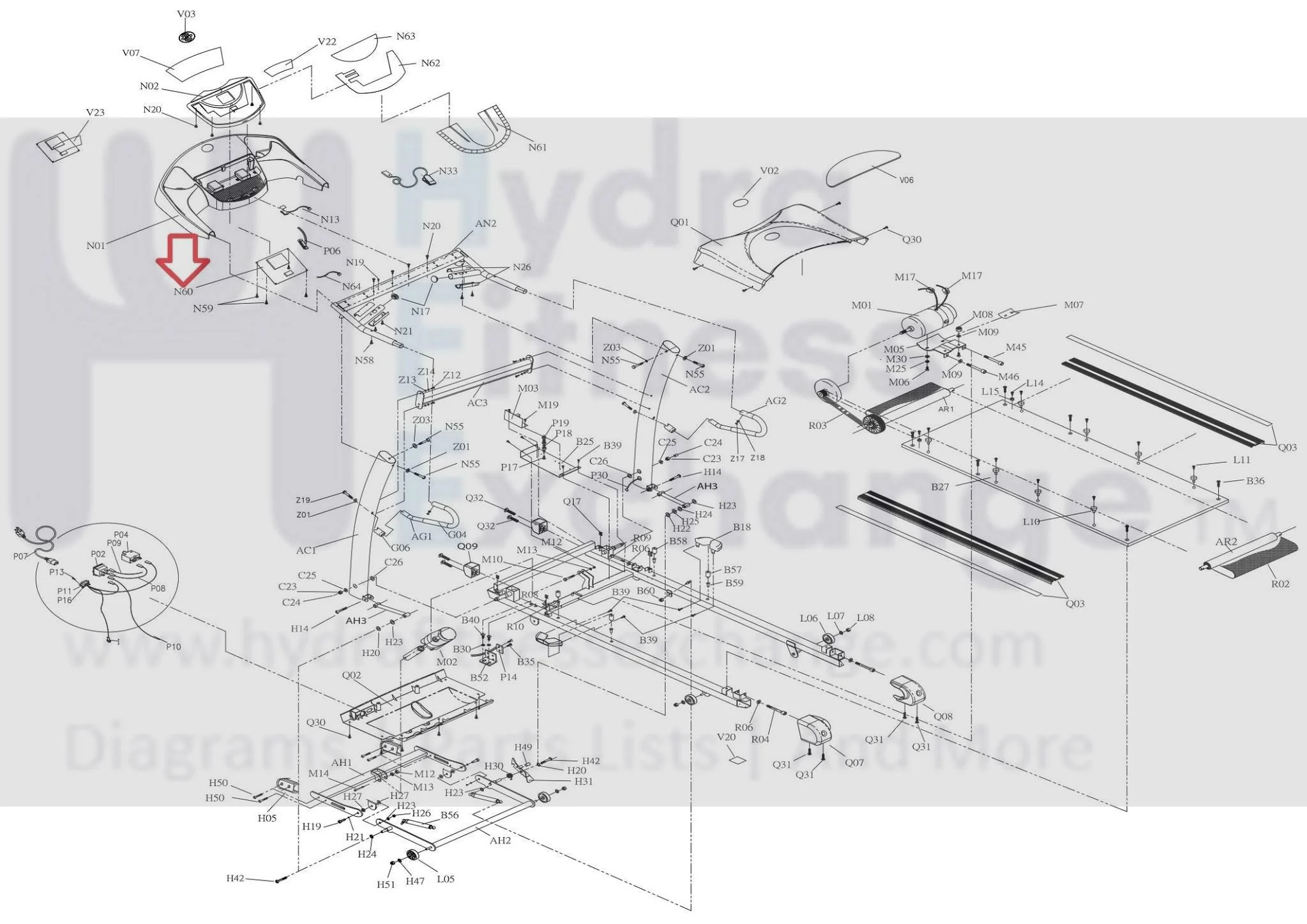 Horizon Fitness DT680 Treadmill Upper Control Board 039029-BBX - Image 3