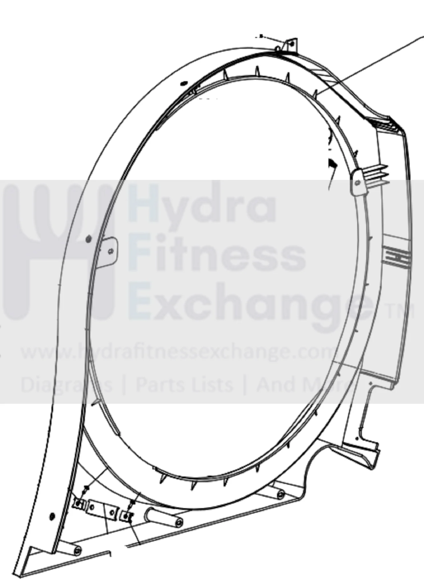 Horizon Fitness E1200 - EP178 E900 - EP177 Elliptical Left Side Silver Cover 071421