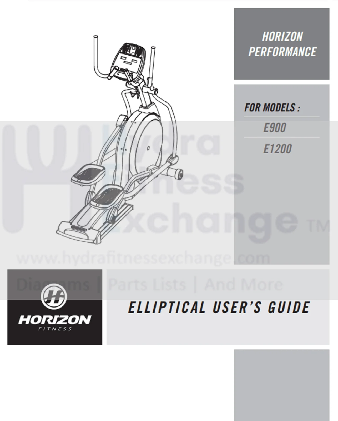 Horizon Fitness E1200 - EP178 E900 - EP177 Elliptical Owner Manual 071393 - Image 2