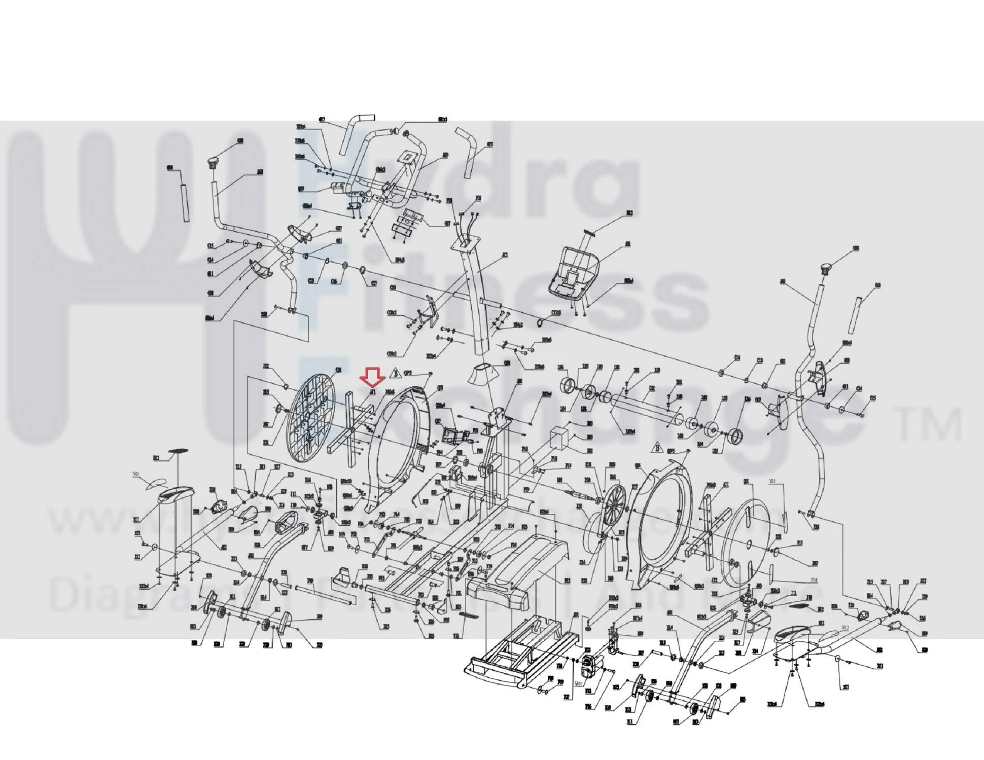 Horizon Fitness E1201 E901 Elliptical Crank Arm 1000091788 - Image 2
