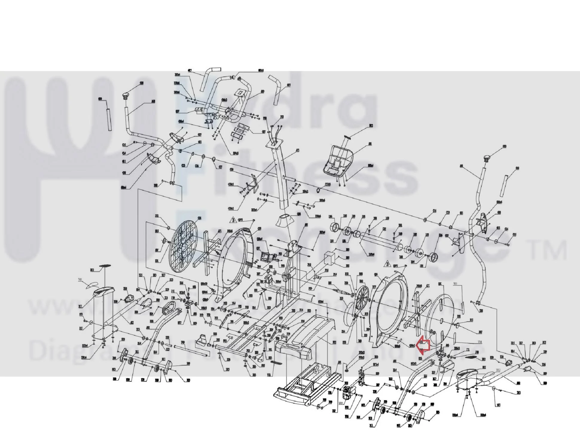 Horizon Fitness E1201 EP226 EP226B  EP226D EP226C Elliptical Cover Sticker 1000091309 - Image 3