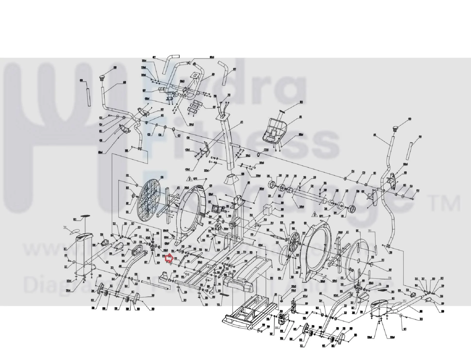 Horizon Fitness E1201 EP226 EP226B EP226D EP226C Elliptical Elevation Rack 098311 - Image 2