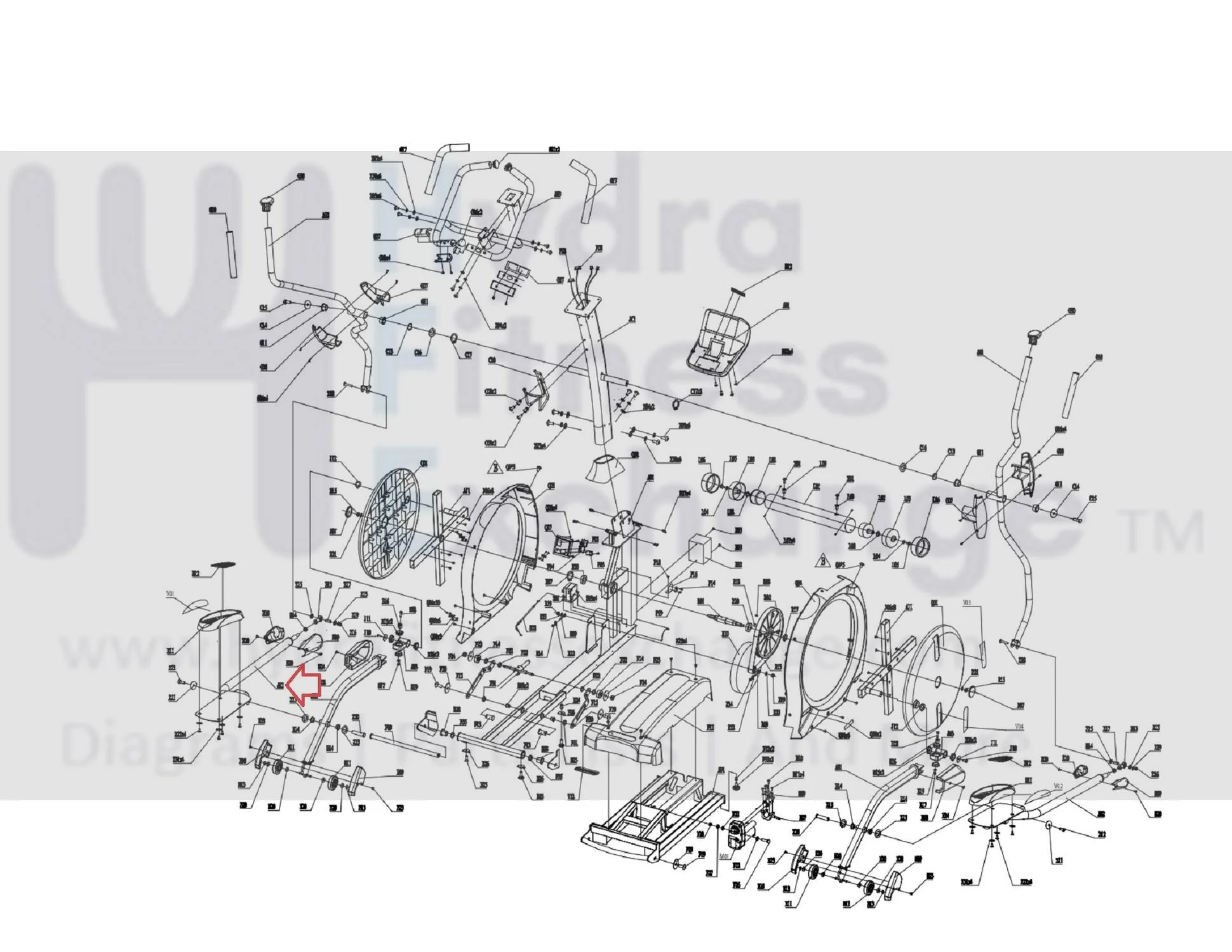 Horizon Fitness E1201 EP226 EP226B EP226D EP226C Elliptical Left Foot Pedal Link Arm 1000092225 - Image 2