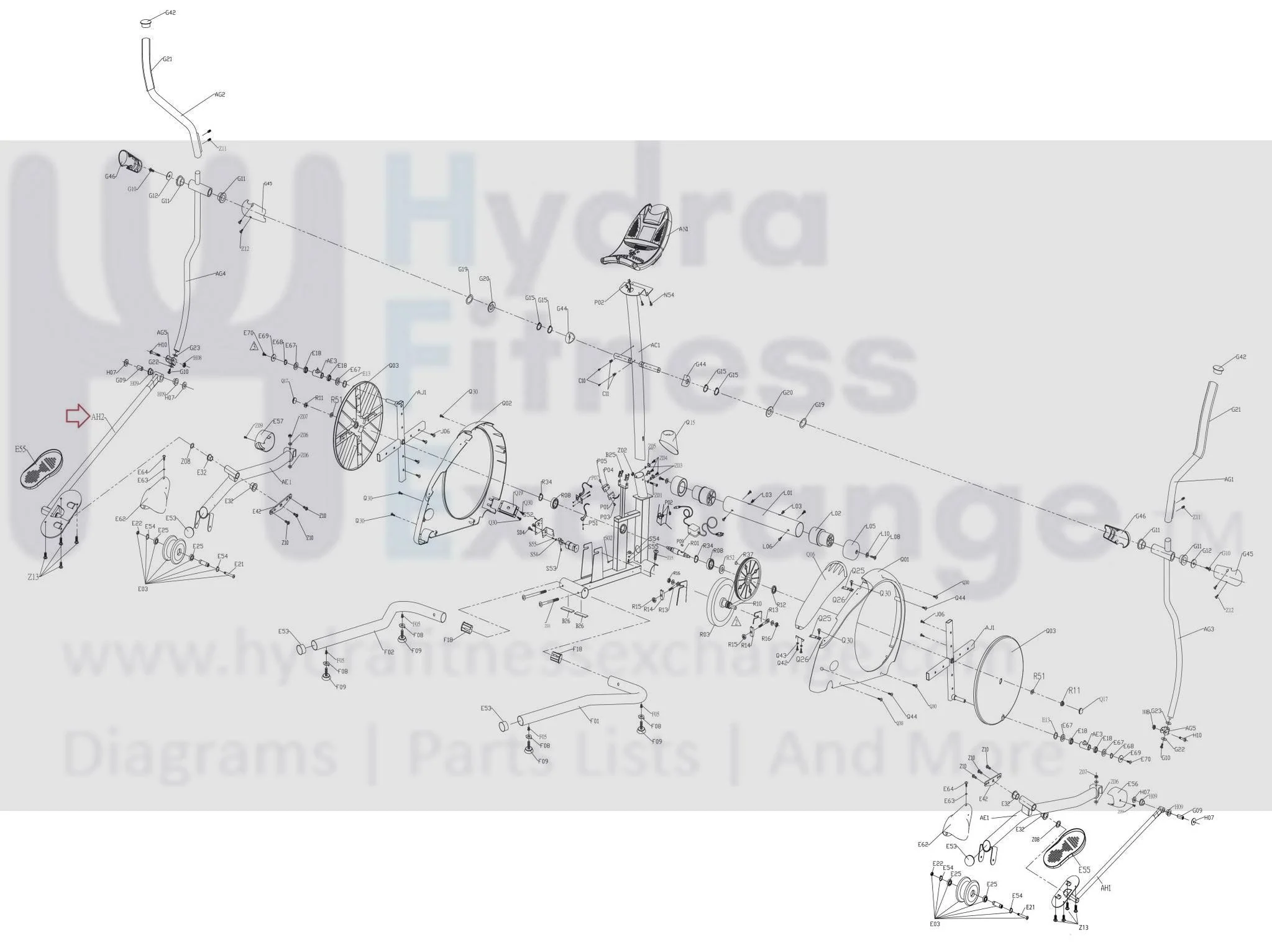 Horizon Fitness E54HR - EP29F SMEXE - EP29J Elliptical Left Lower Link Arm 013237-ZL - Image 2