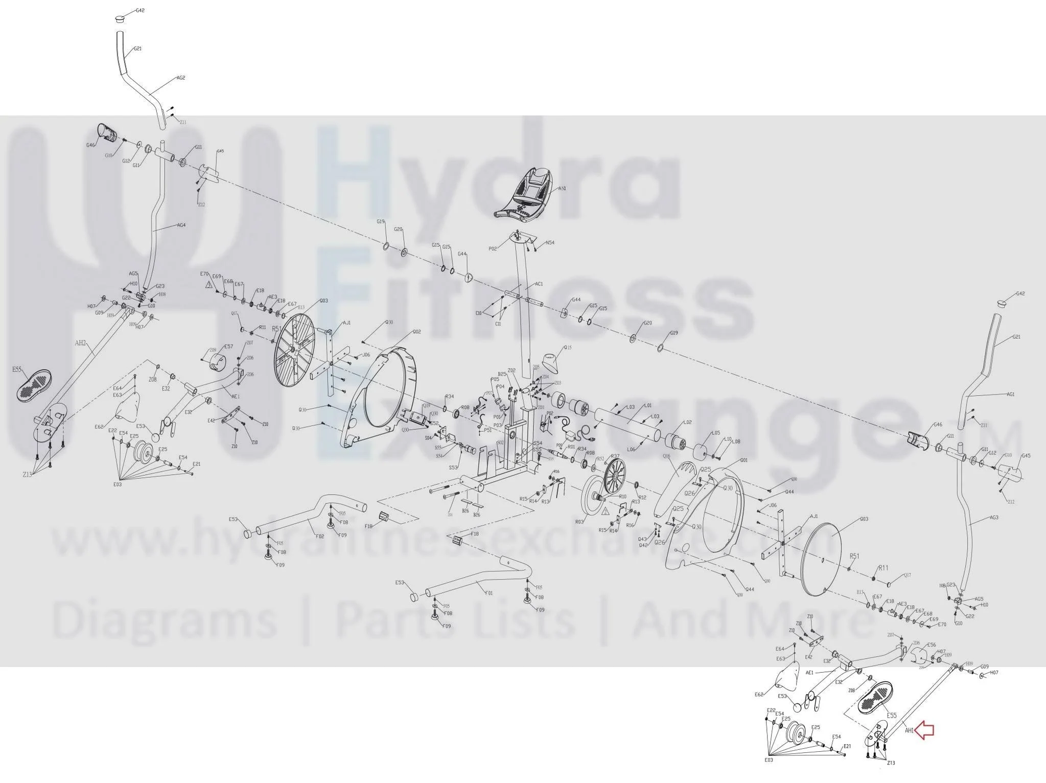 Horizon Fitness E54HR - EP29F SMEXE - EP29J Elliptical Right Lower Link Arm 013237-ZR - Image 2