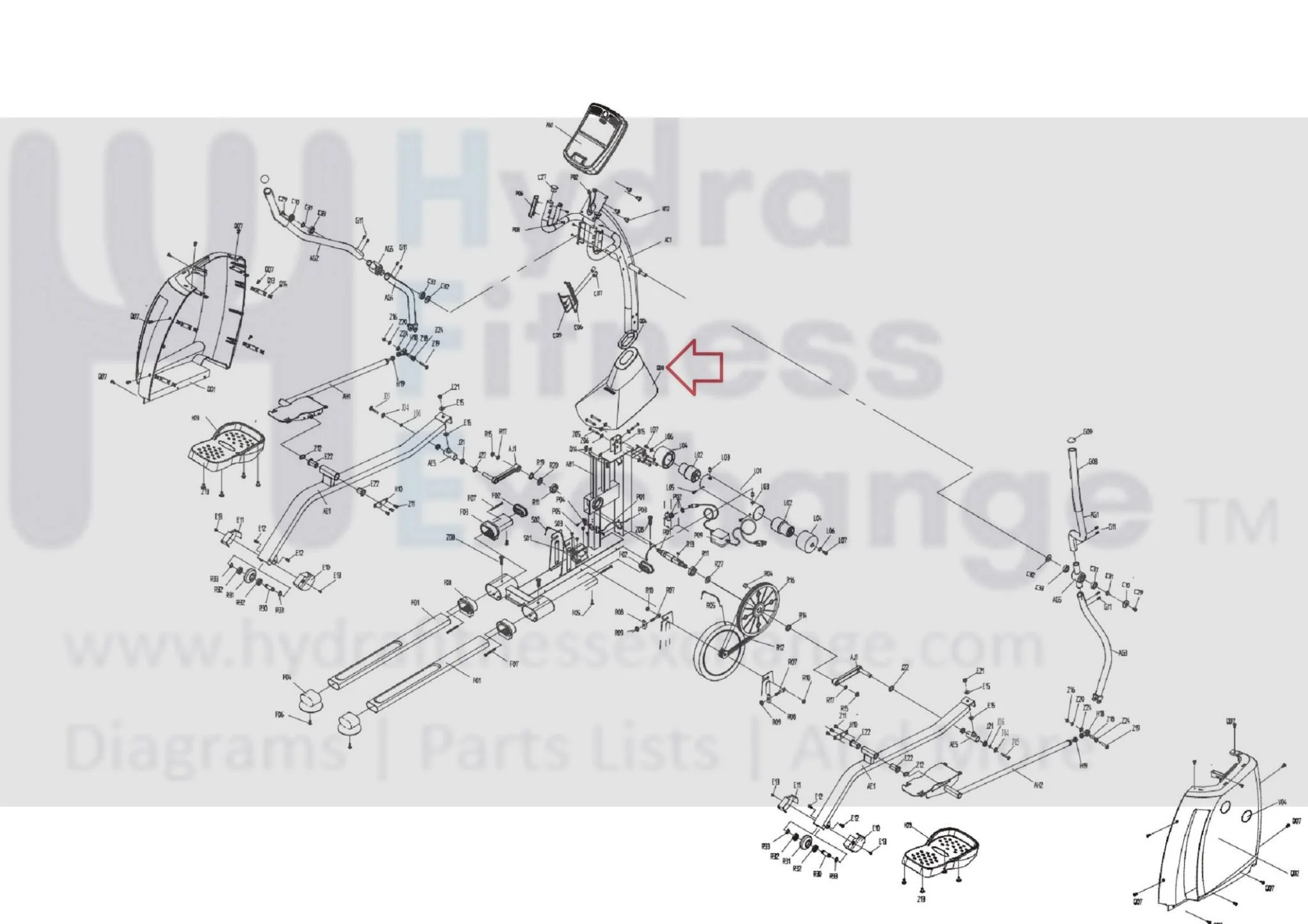 Horizon Fitness E700 - EP194 Elliptical Console Mast Boot 073495 - Image 2