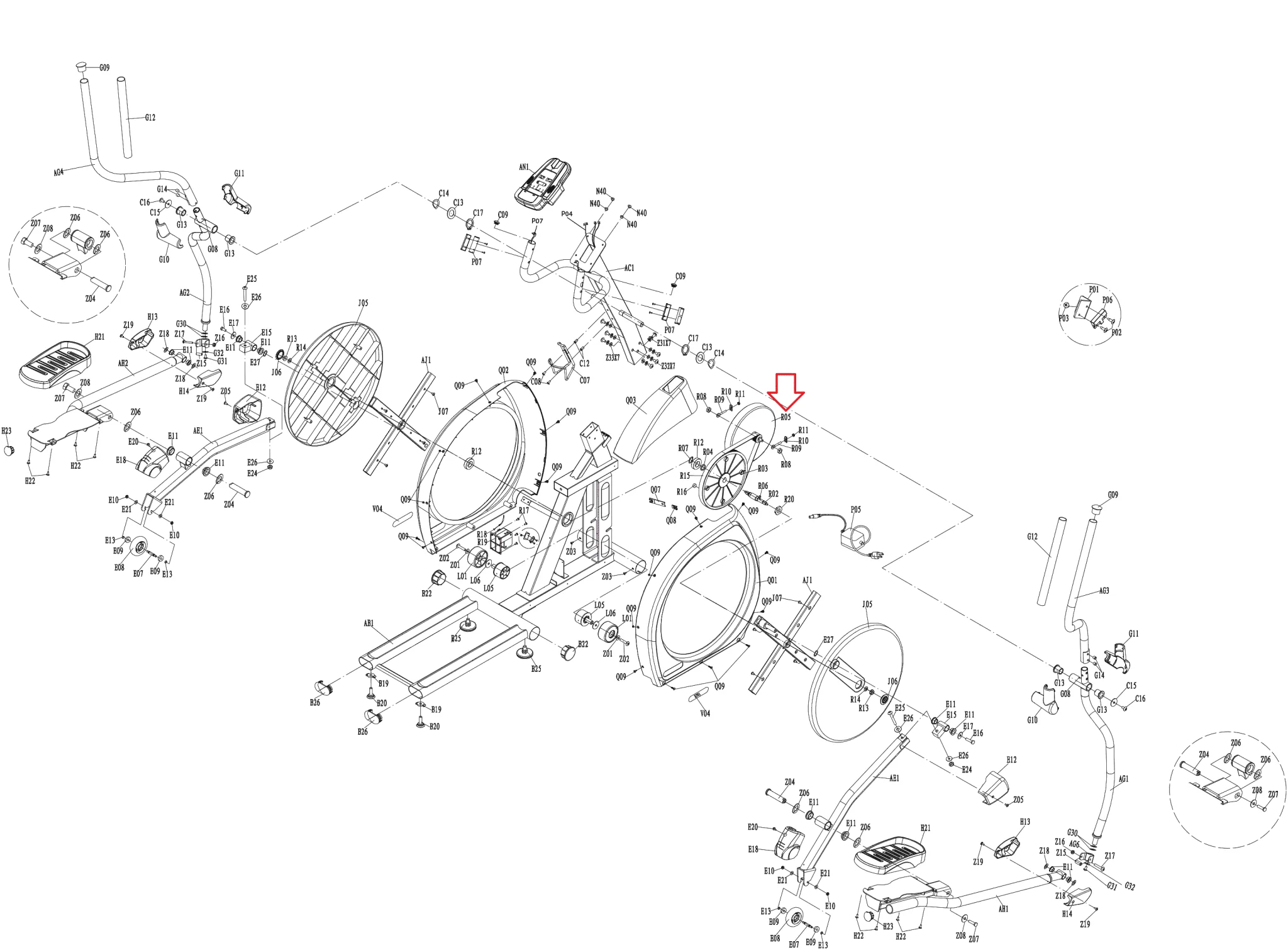 Horizon Fitness E701 - EP231 SXE7.7 - EP189 Elliptical Magnetic Resistance Eddy Brake Flywheel 072509 - Image 3
