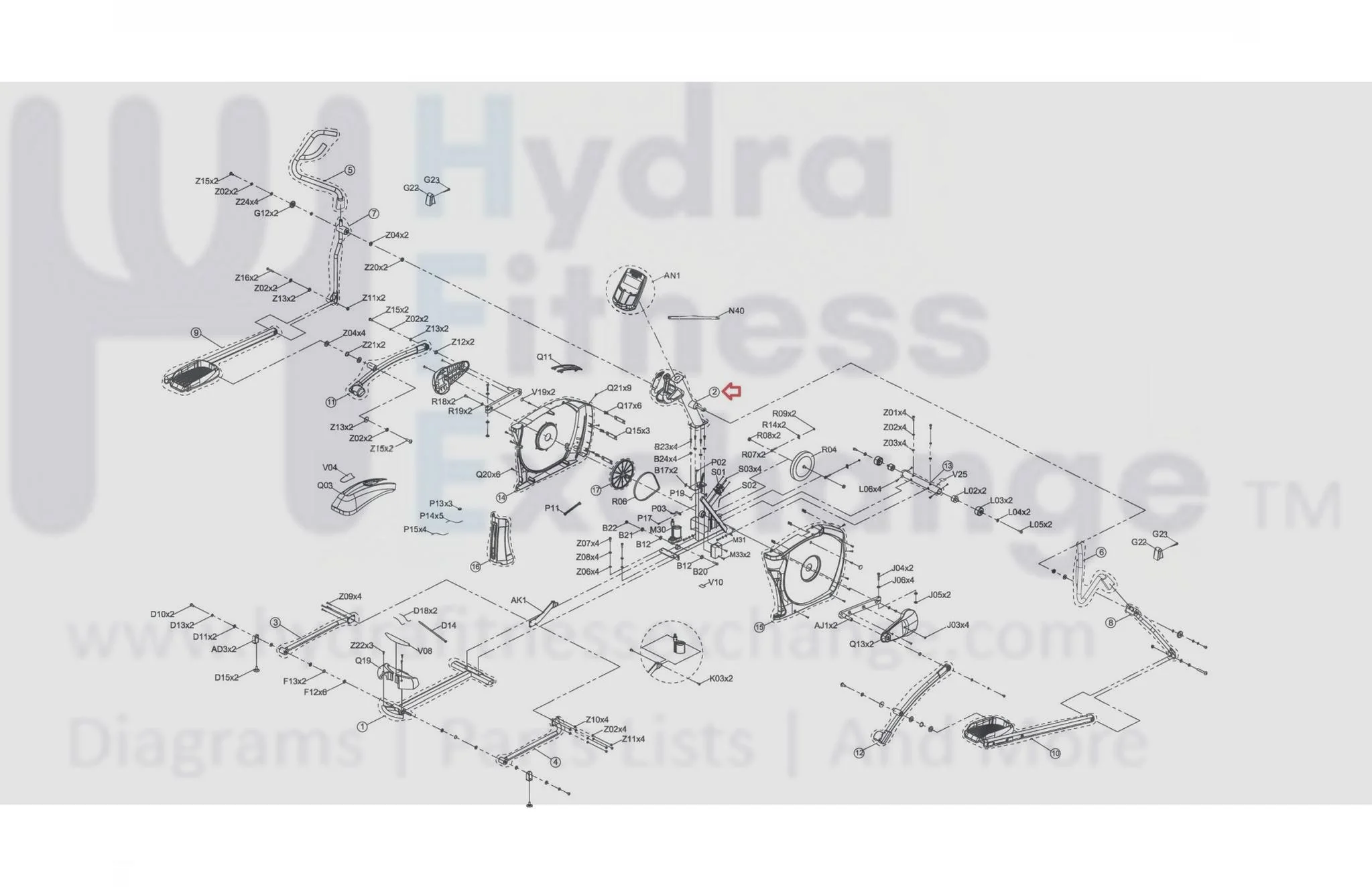 Horizon Fitness E9 - EP586 Elliptical Console Mast Set Semi Assembly 1000348021 - Image 2