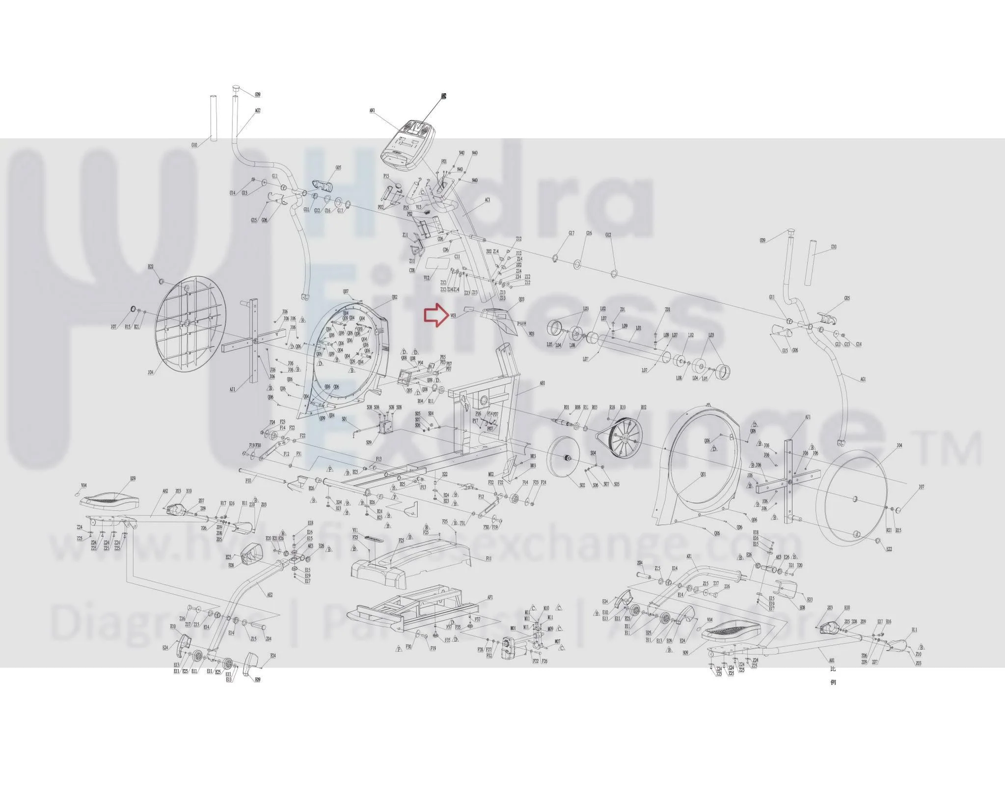 Horizon Fitness E900 - EP177 Elliptical Console Mast Boot Decal 071403 - Image 2
