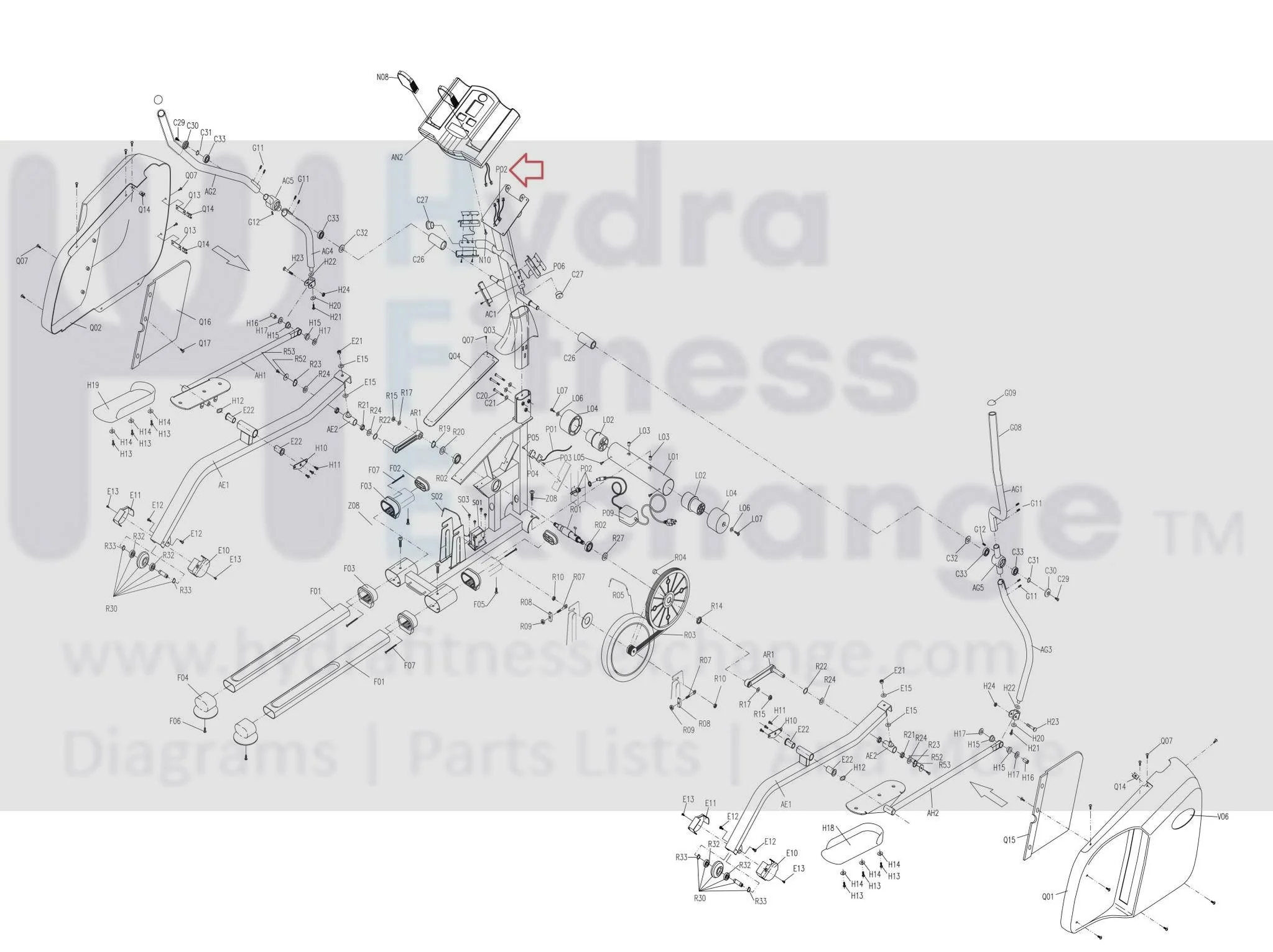 Horizon Fitness E95 - EP139 Elliptical Console Wire Harness 040645-B - Image 3
