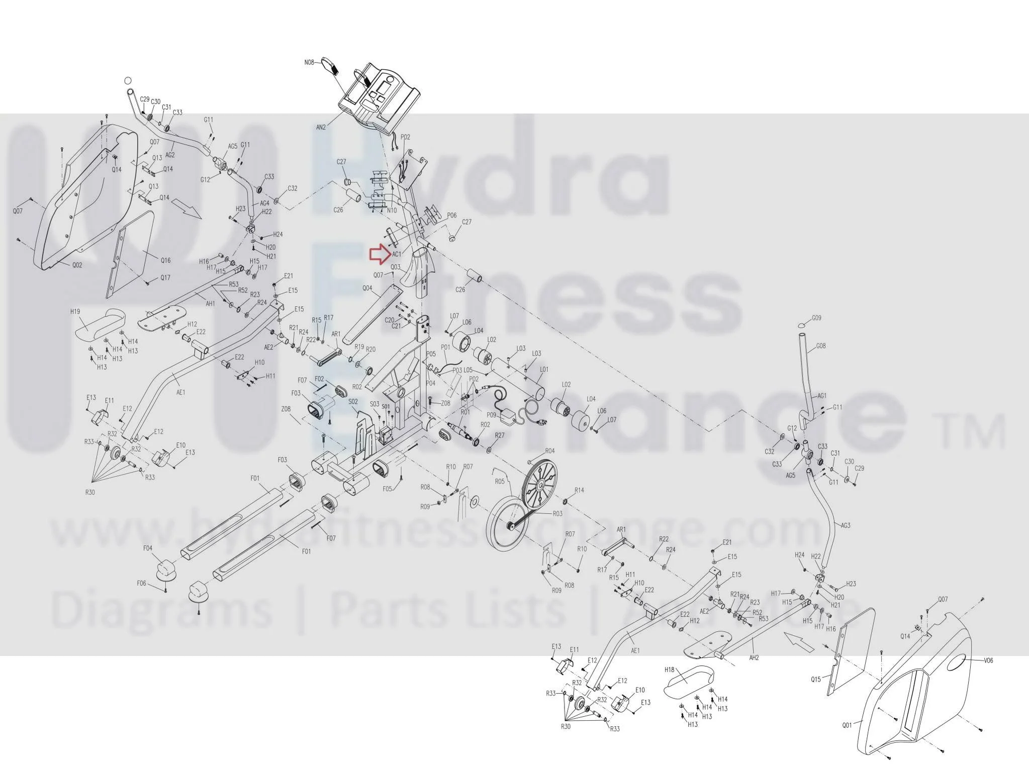 Horizon Fitness E95 - EP139 Elliptical Console Mast 056122-Z - Image 3