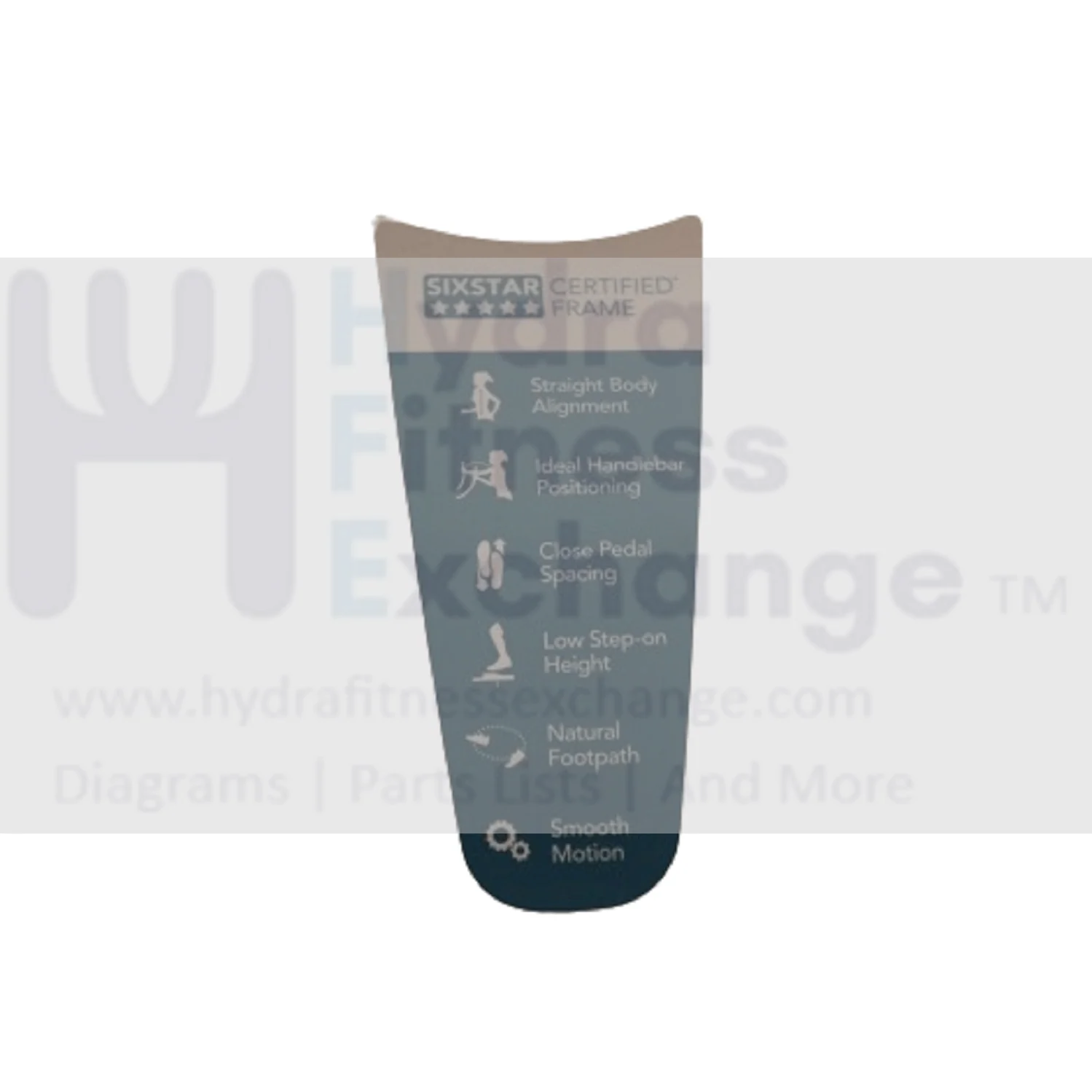 Horizon Fitness Elite E7 - EP585 Elite E9 - EP586 Elliptical Console Mast Boot Logo Label 1000328898