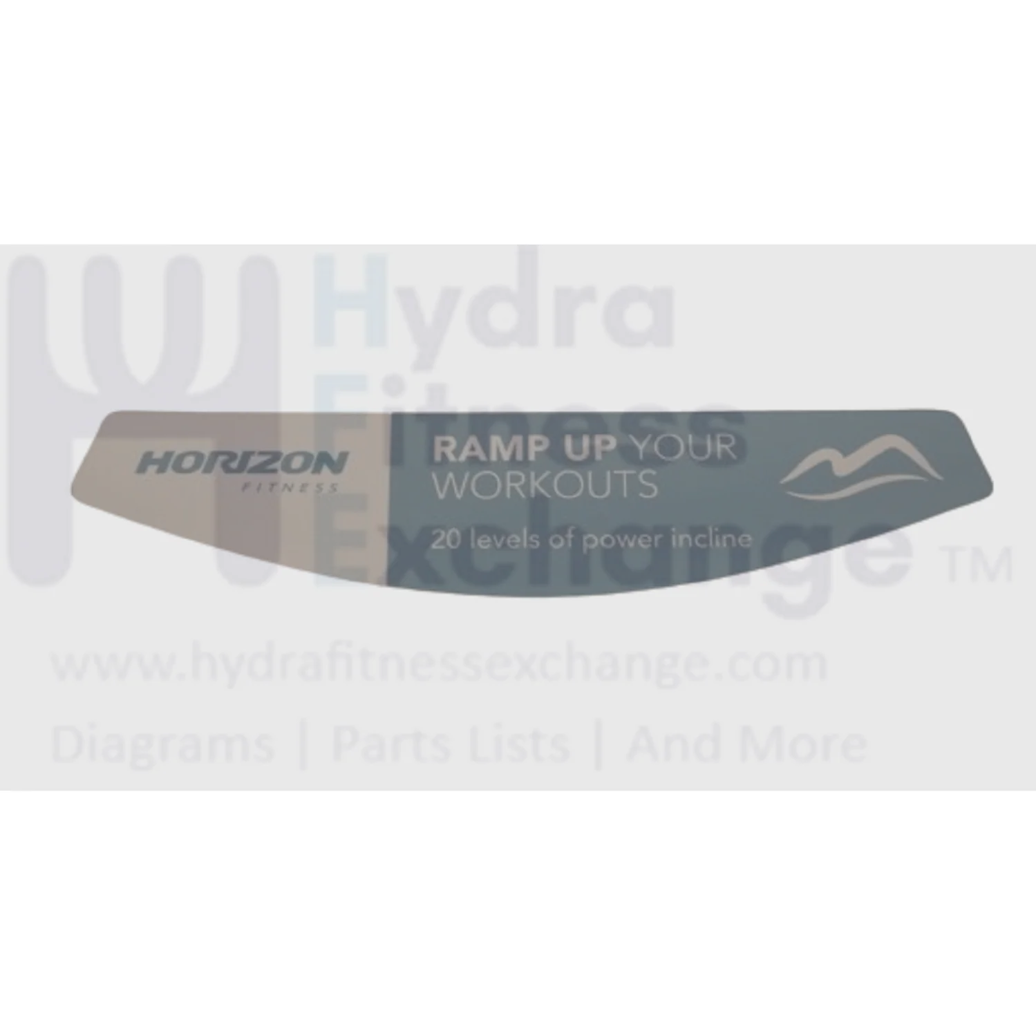 Horizon Fitness Elite E7 - EP585 Elite E9 - EP586 Elliptical Rear Foot Stabilizer Logo Label 1000328897
