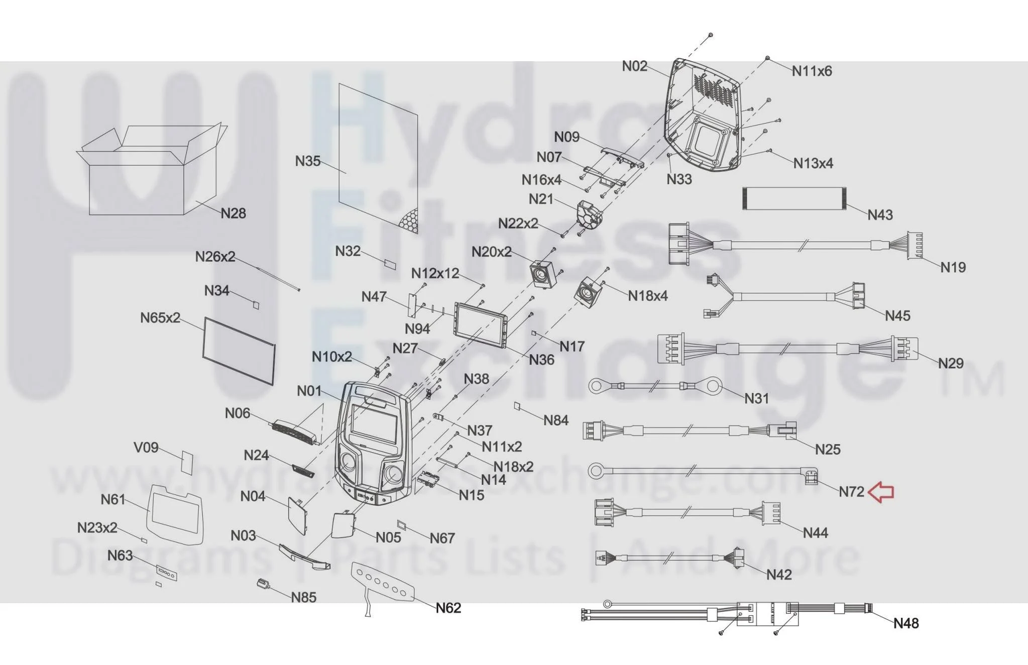 Horizon Fitness EP586 CTM752 CTM753 CB175 RB167 CB175C RB167D Elliptical Pulse Grip Wire 200L 064790-A - Image 3
