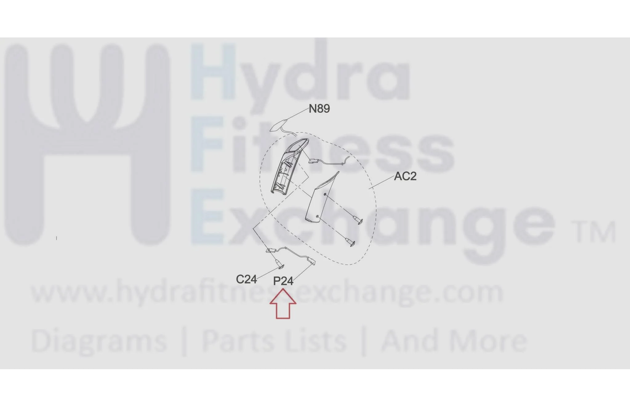 Horizon Fitness Elite E9 - EP586 Elliptical Left Handlebar Wire Harness 1000231345 - Image 2