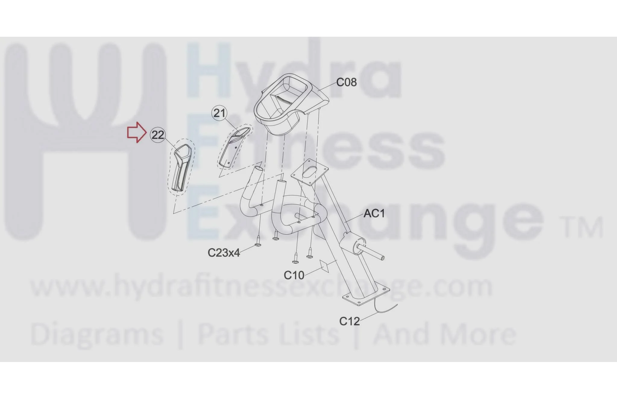 Horizon Fitness Elite E9 - EP586 - 2014 Elliptical Right Handlebar Sensor Set Semi Assembly 1000348081 - Image 2