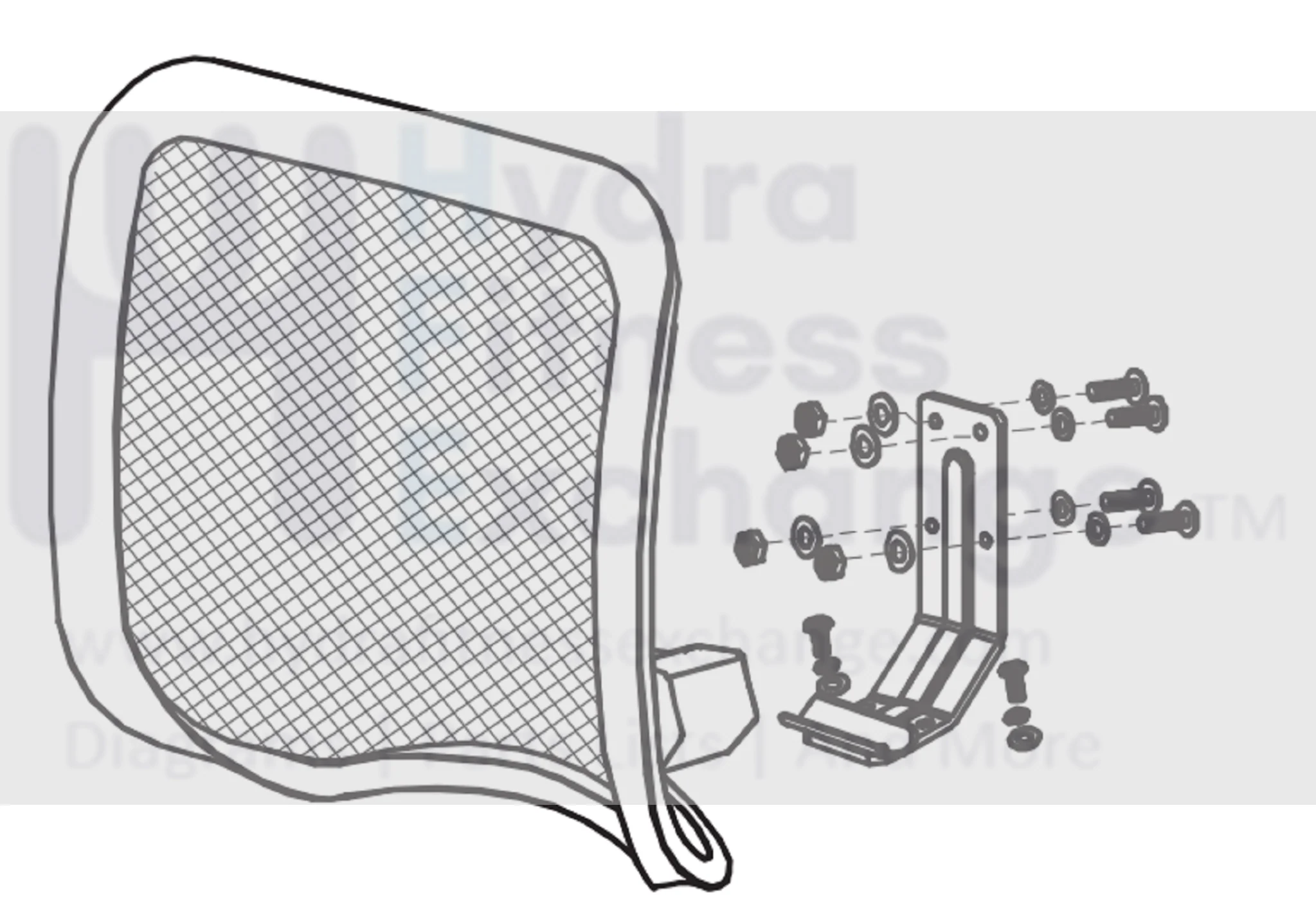 Horizon Fitness Elite R7 - RB018 Stationary Bike Backrest Seat Assembly 1000353772
