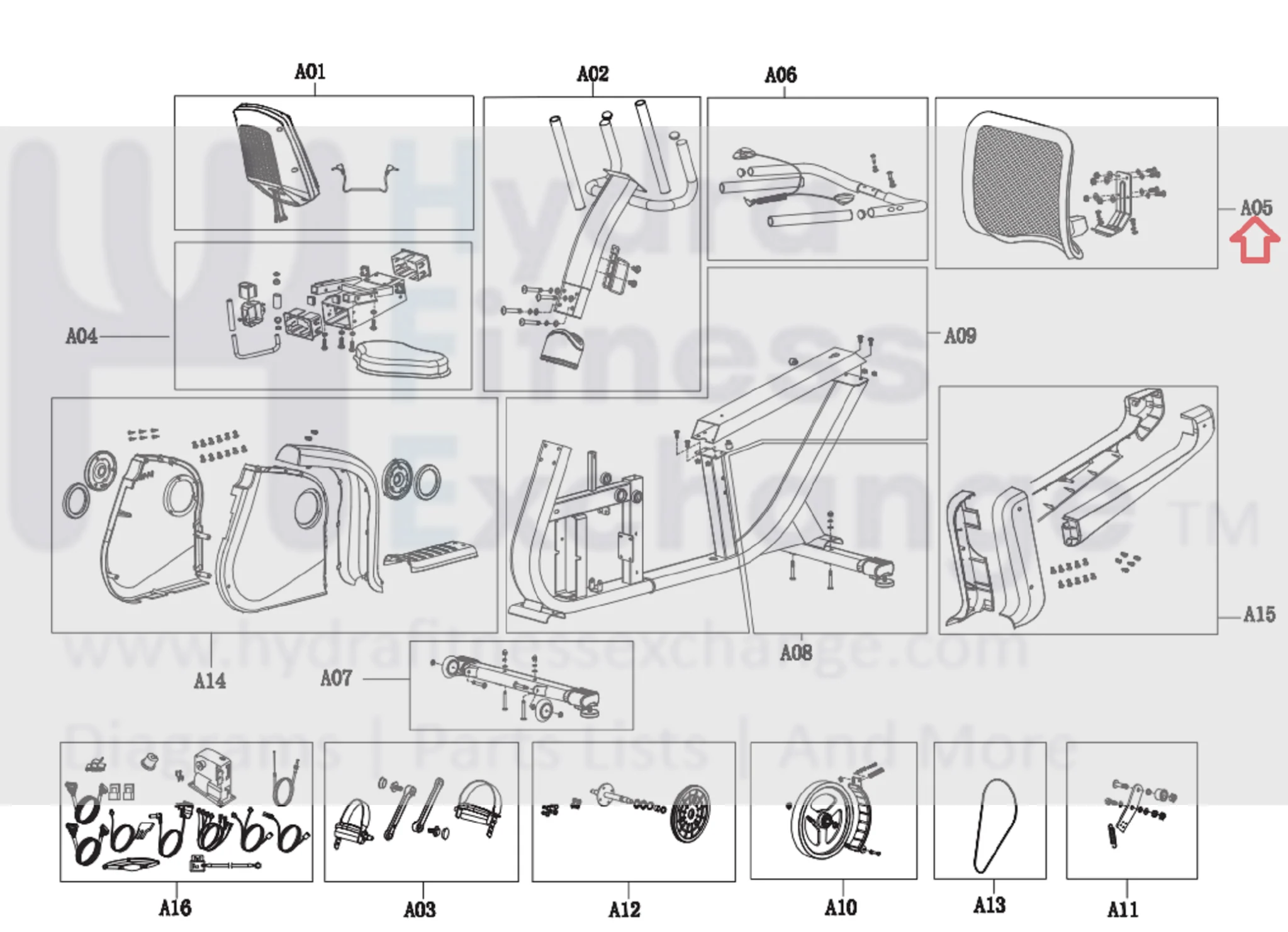Horizon Fitness Elite R7 - RB018 Stationary Bike Backrest Seat Assembly 1000353772 - Image 2