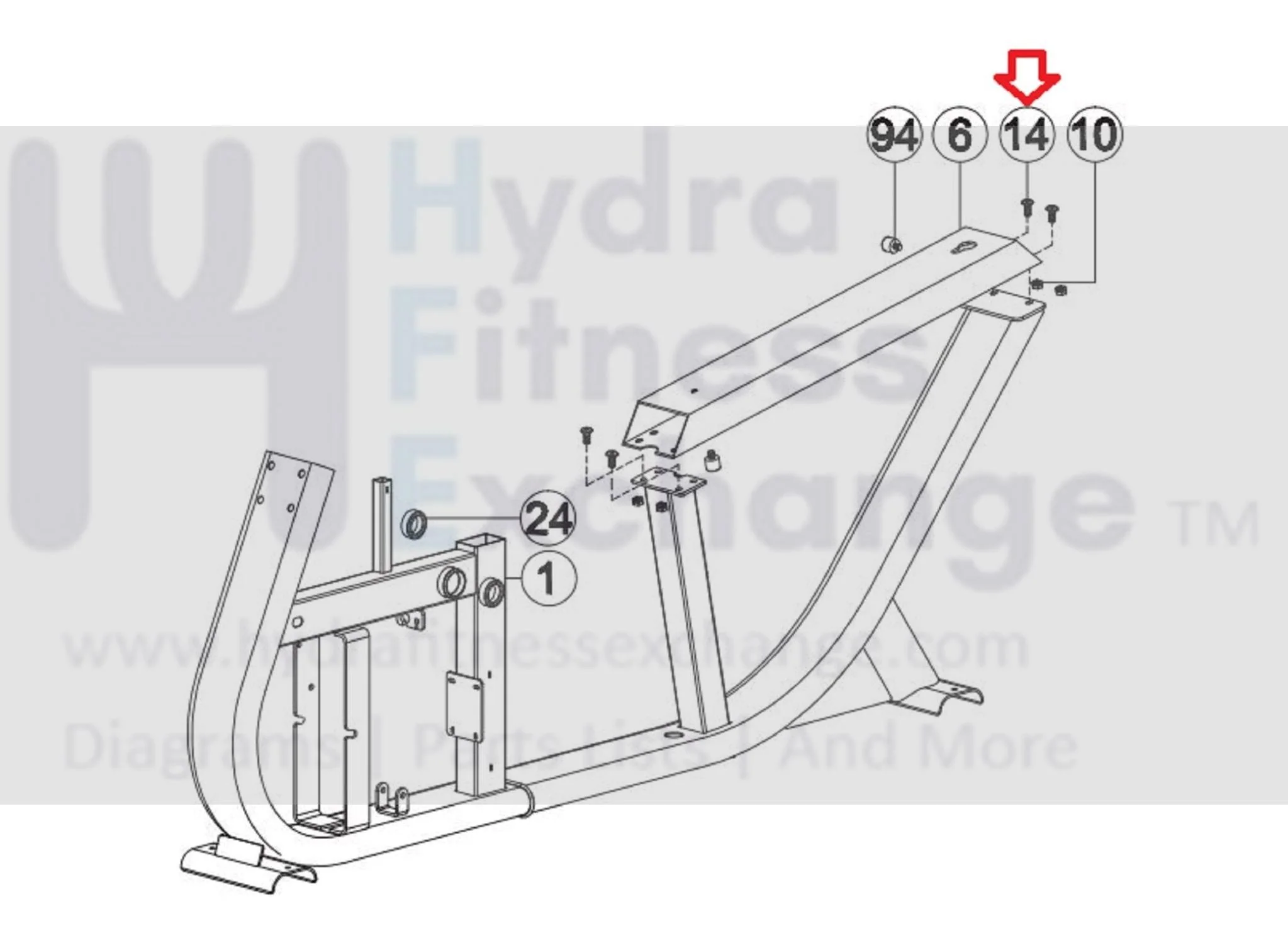 Horizon Fitness Elite R7 RB018 Stationary Bike Bolt 1000352927 - Image 2
