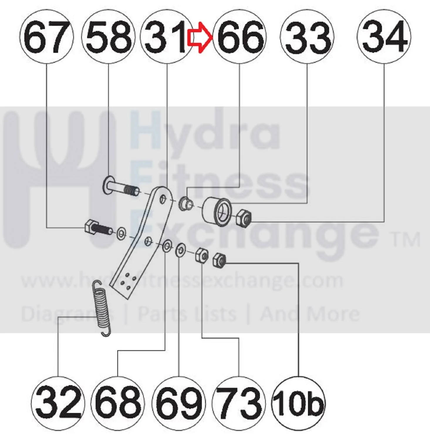 Horizon Fitness Elite R7 - RB018 Elite U7 - UB Stationary Bike Bushing 1000352931 - Image 2