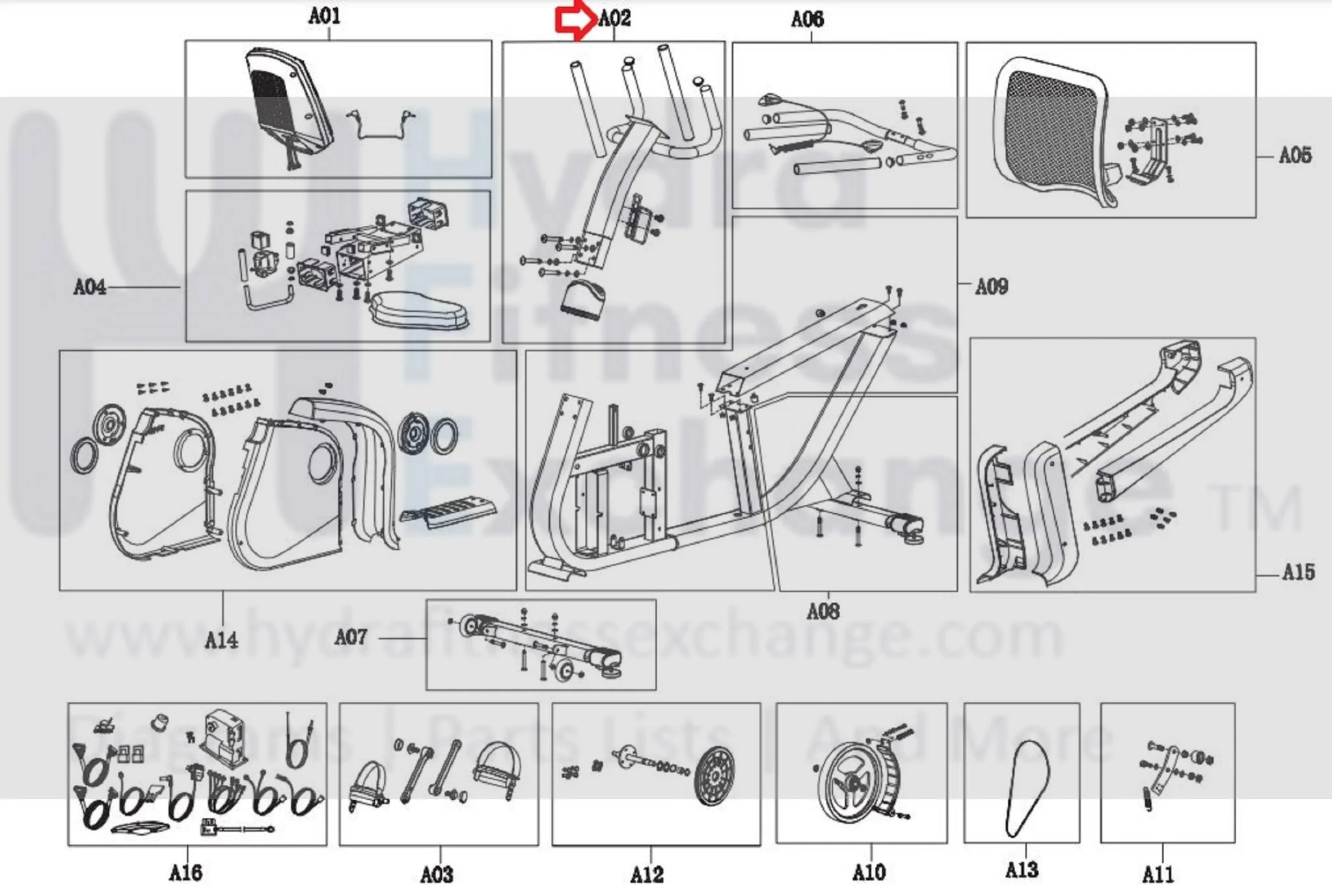 Horizon Fitness Elite R7 - RB018 Stationary Bike Console Mast Set 1000353767 - Image 2
