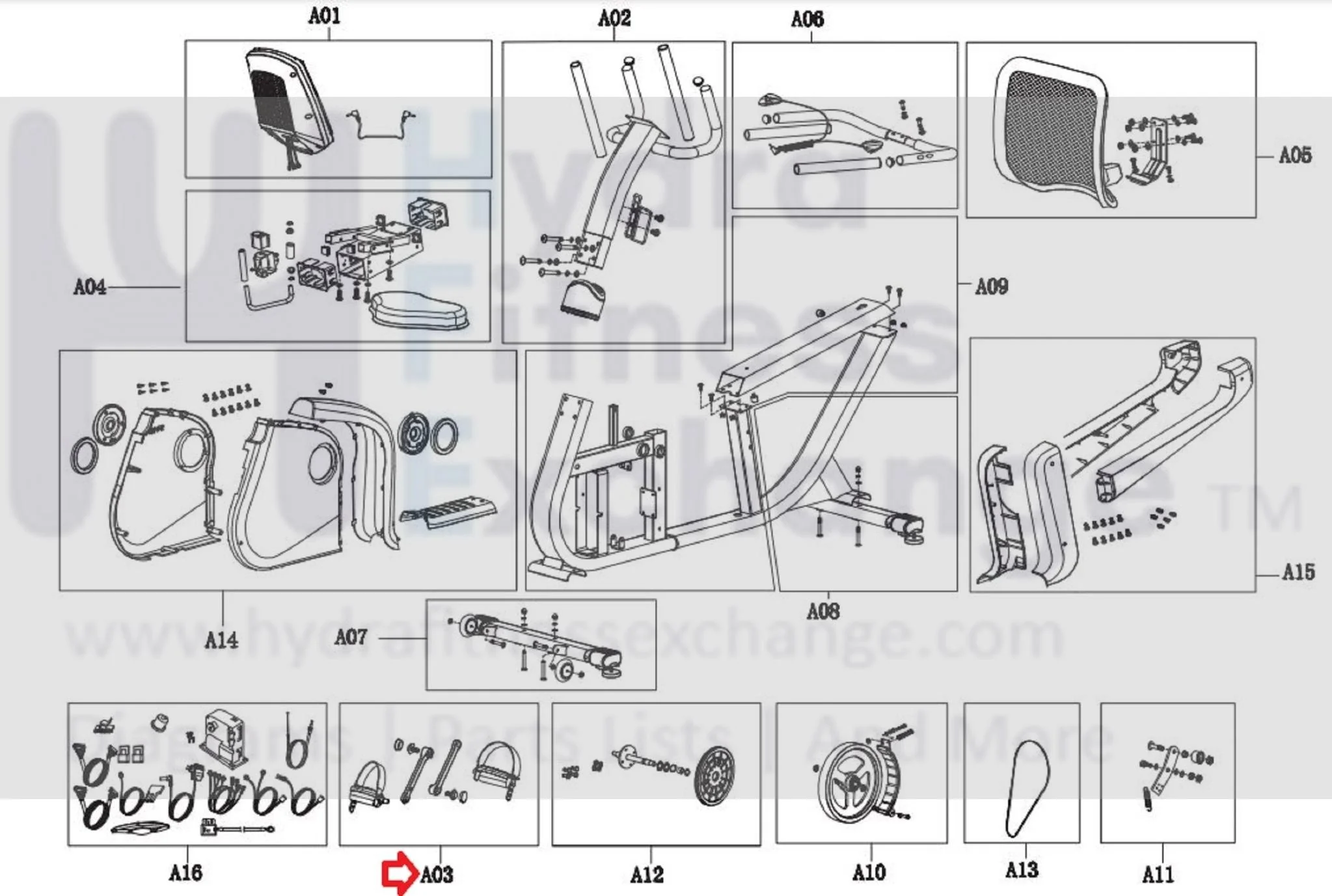 Horizon Fitness Elite R7 - RB018 Stationary Bike Crank Set Assembly 1000353769 - Image 2