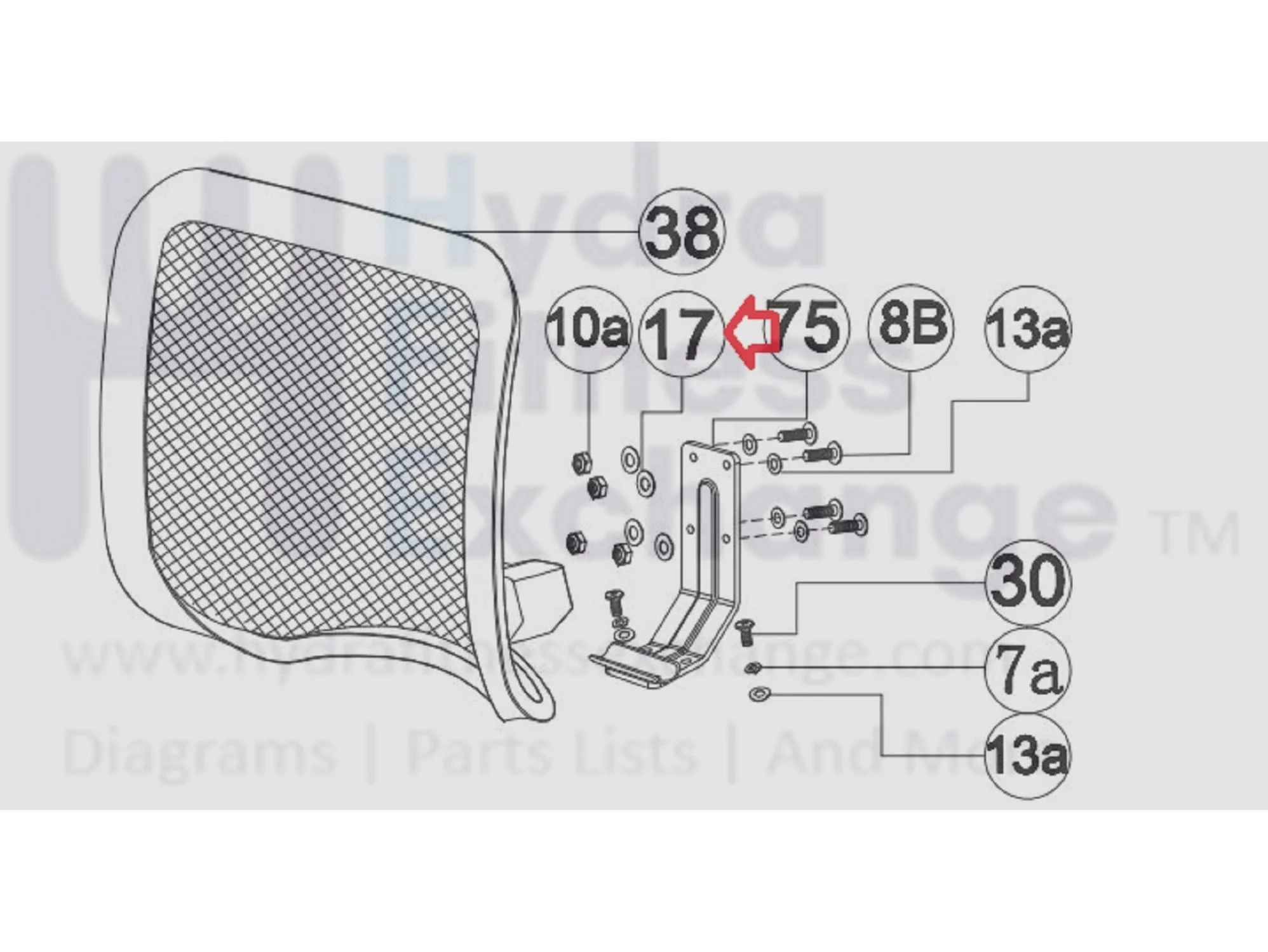 Horizon Fitness Elite R7 - RB018 Stationary Bike Flat Washer 1000352830 - Image 2