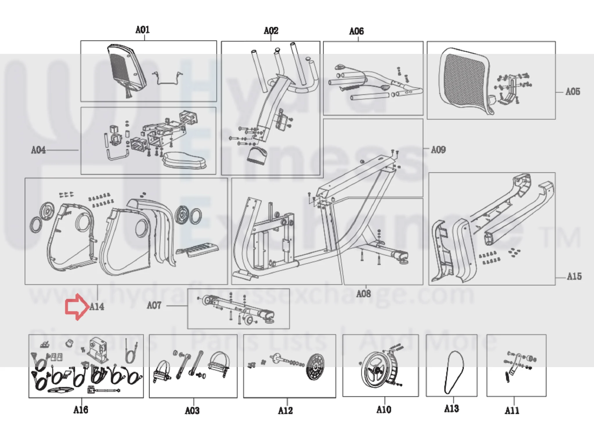 Horizon Fitness Elite R7 - RB018 Stationary Bike Front Side Cover Set 1000353783 - Image 2