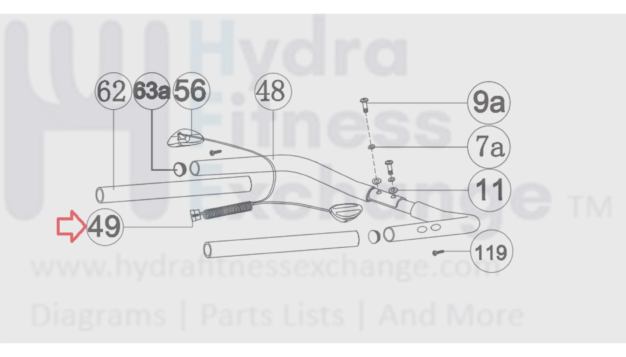 Horizon Fitness Elite R7 RB018 Stationary Bike Heart Rate Pulse Grip Cable 1000352862 - Image 2