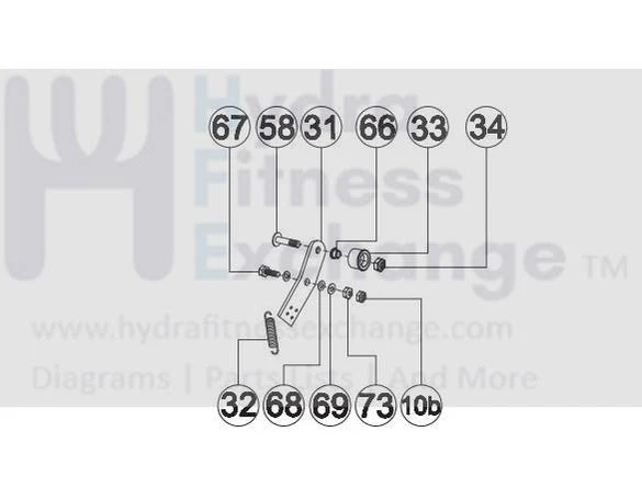 Horizon Fitness Elite R7 - RB018 Stationary Bike Idler Set 1000353779 - Image 2