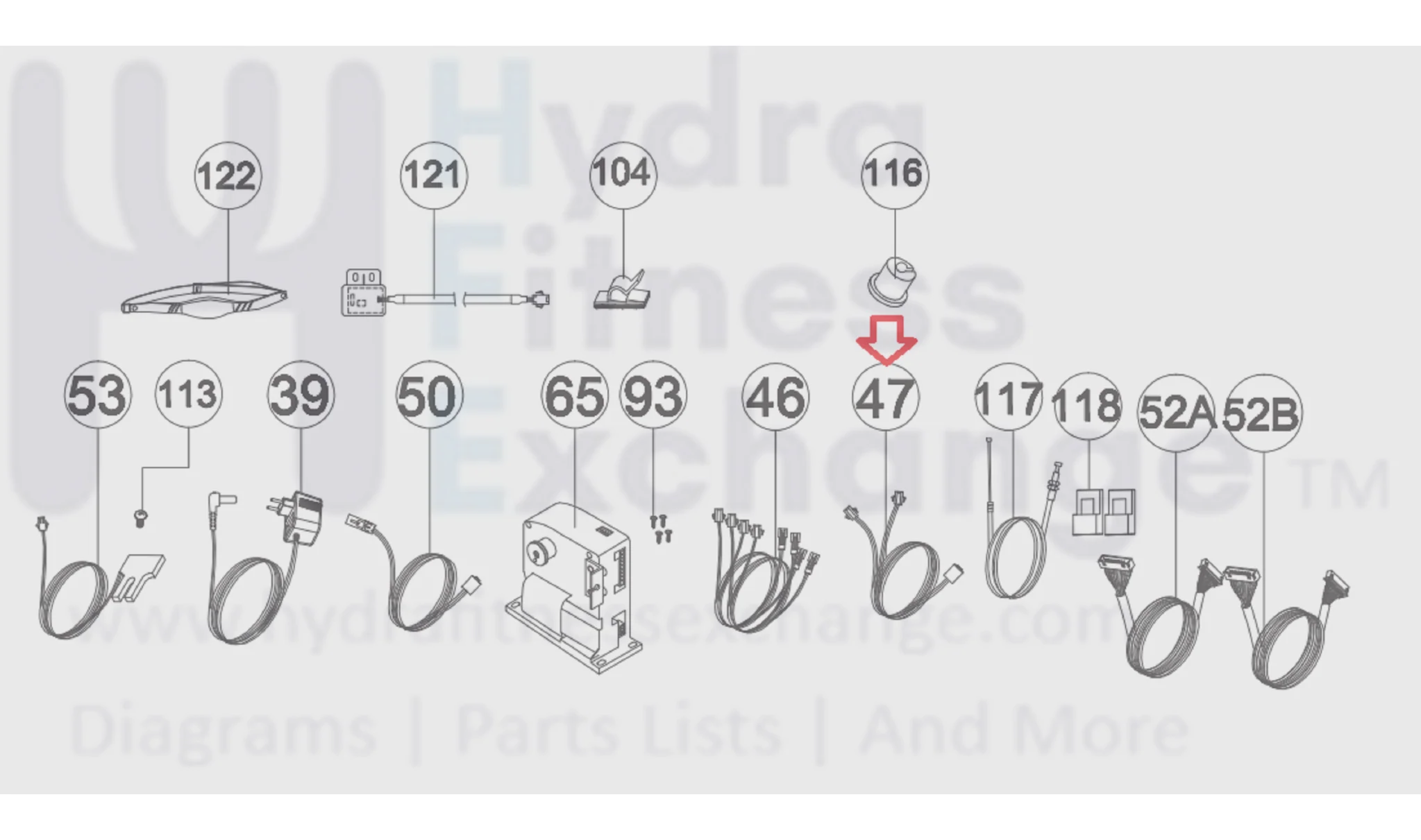 Horizon Fitness Elite R7 RB018 Stationary Bike Lower Hand Heart Rate Pulse Cable 1000352945 - Image 2