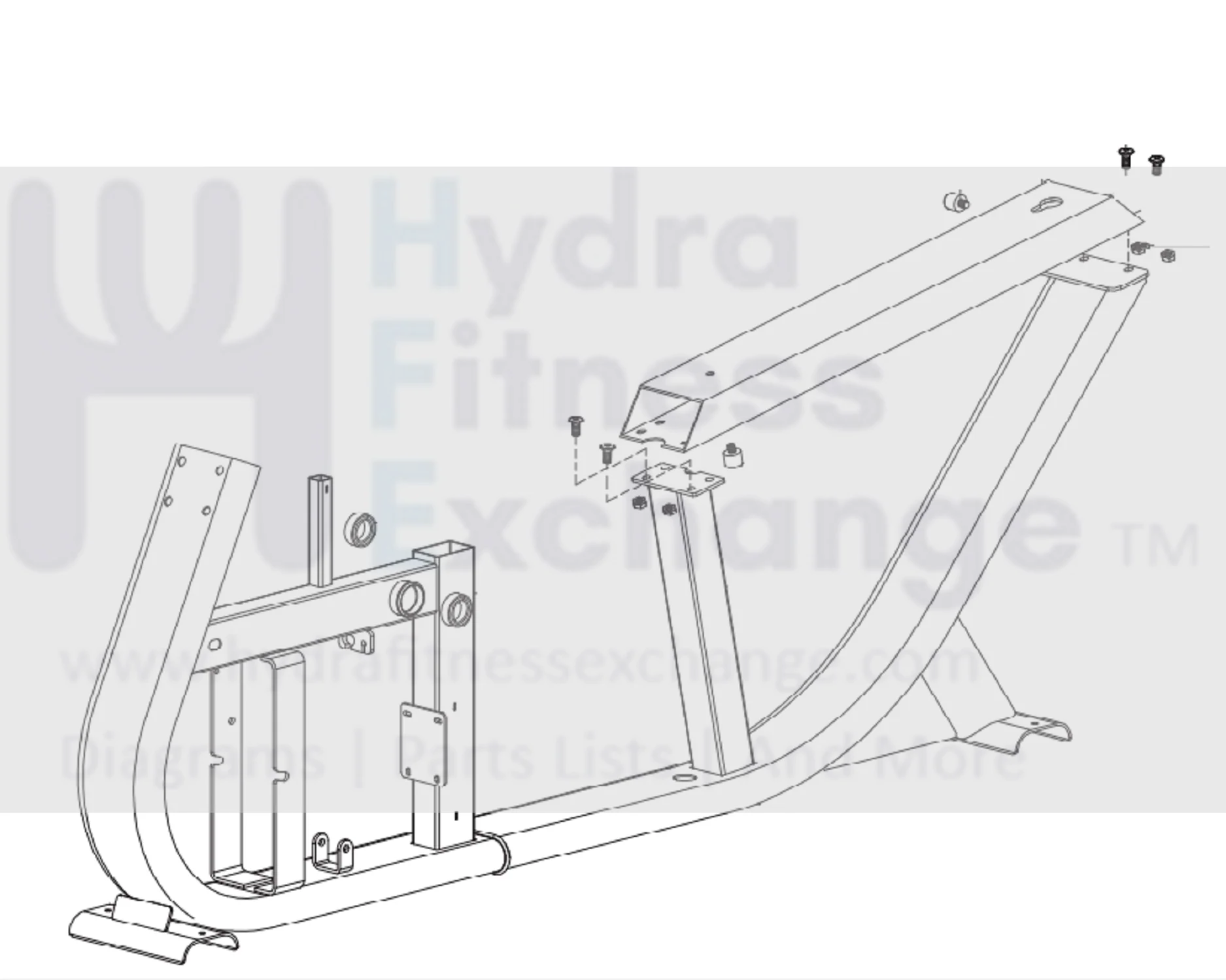 Horizon Fitness Elite R7 - RB018 Stationary Bike Main Frame Set 1000353777