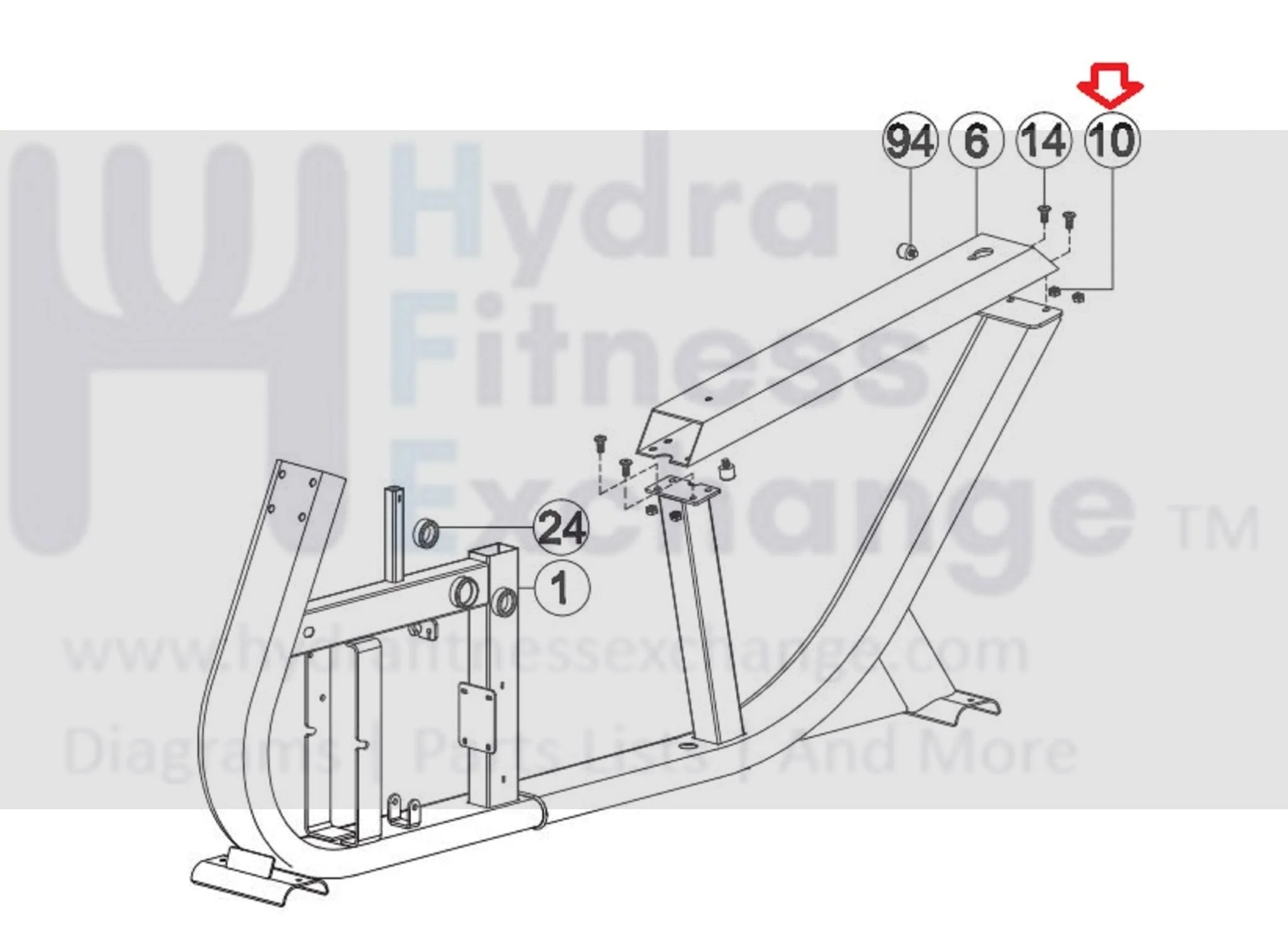 Horizon Fitness Elite R7 - RB018 Stationary Bike Nylon Lock Nut 1000352925 - Image 2