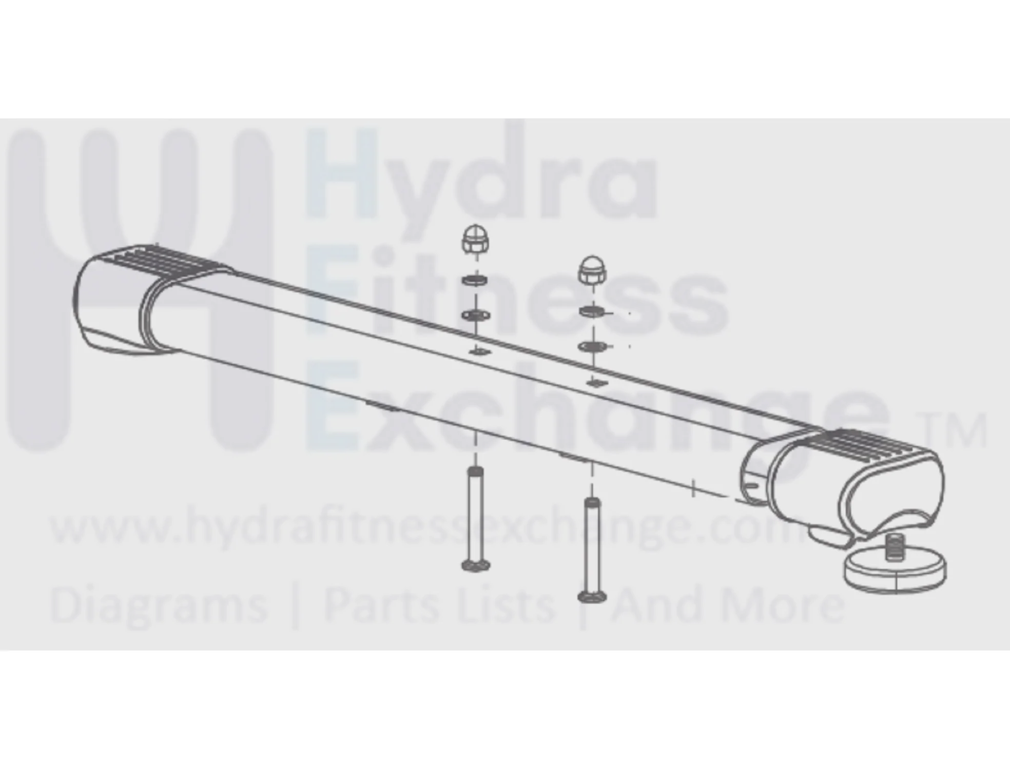 Horizon Fitness Elite R7 - RB018 Stationary Bike Rear Stabilizer Set 1000353776