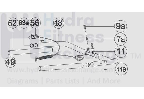 Horizon Fitness Elite R7 - RB018 Stationary Bike Seat Handlebar Set 1000353774 - Image 2