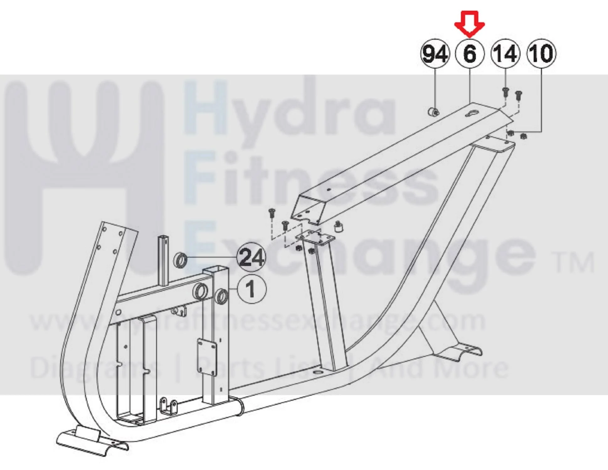Horizon Fitness Elite R7 - RB018 Stationary Bike Slide Beam 1000352924 - Image 2