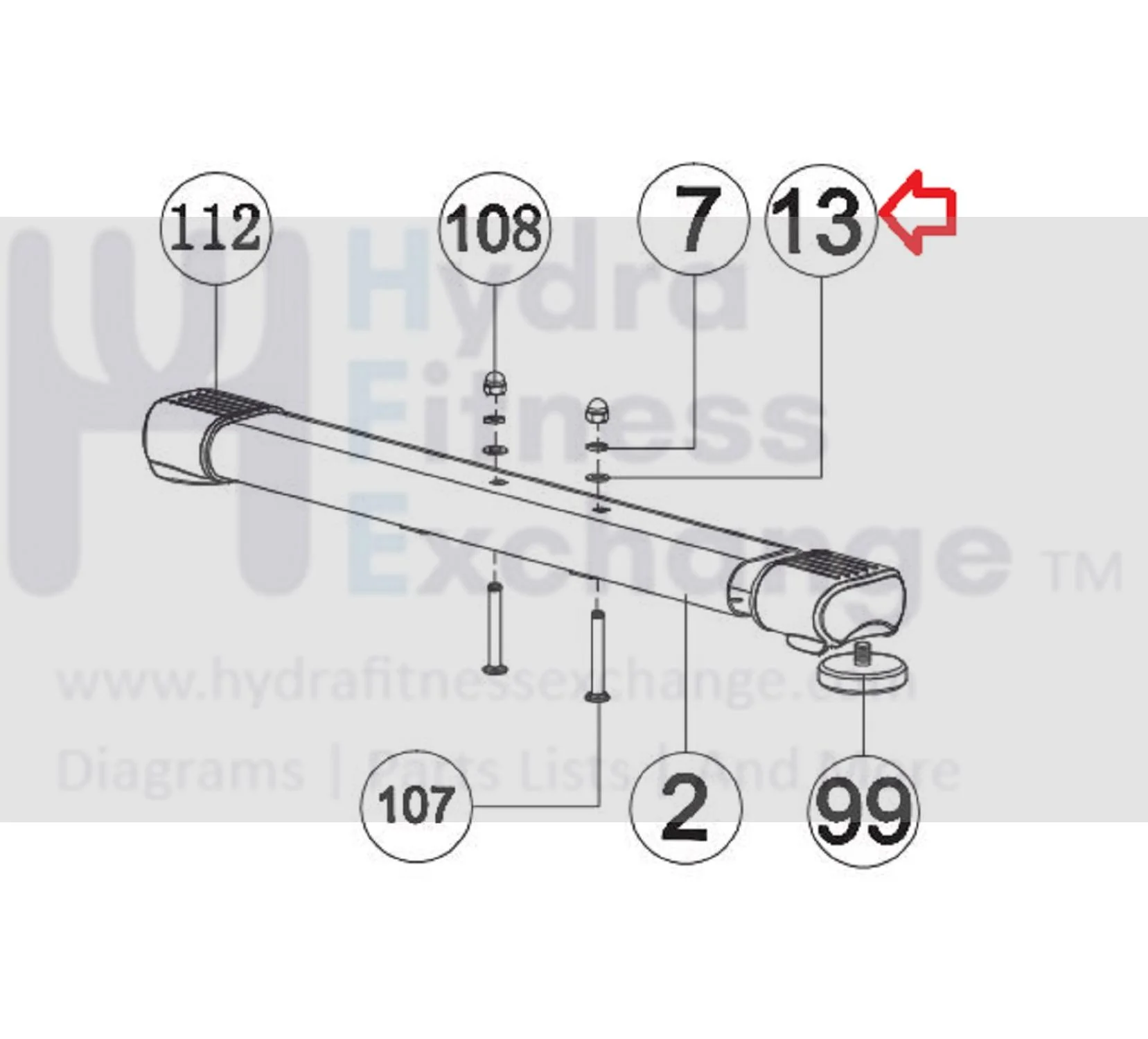 Horizon Fitness Elite R7 U7 RB018 UB Stationary Bike Flat Washer 1000352816 - Image 3