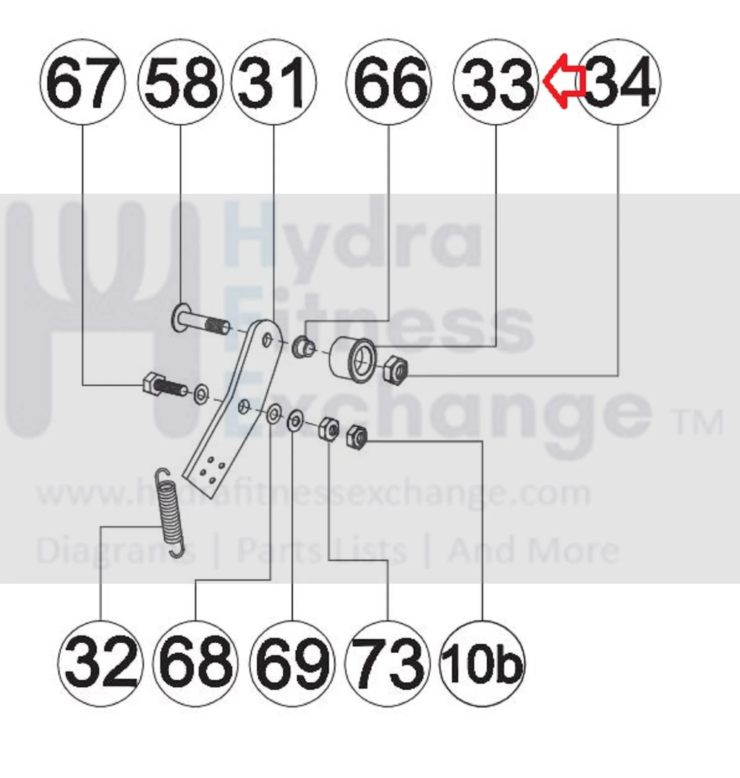 Horizon Fitness Elite R7 U7 RB018 UB Stationary Bike Idler Wheel 1000352929 - Image 3