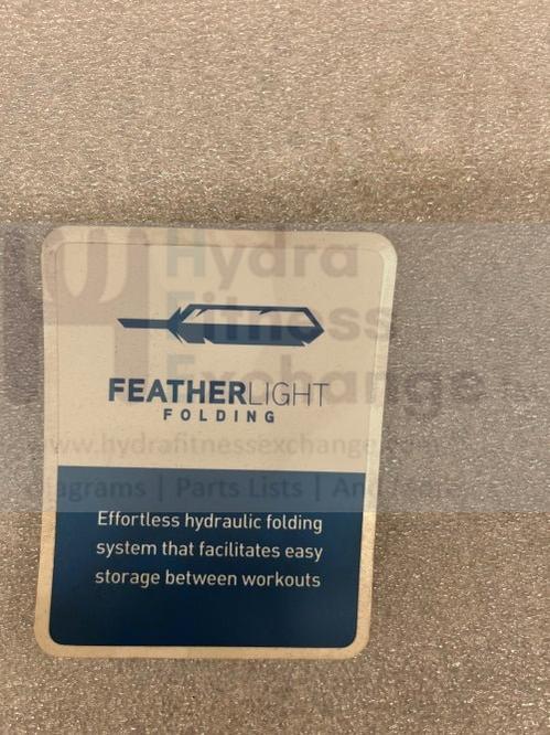 Horizon Fitness Elite T5 Treadmill Left POP Sticker End Cap Synthetic Paper 1000405761